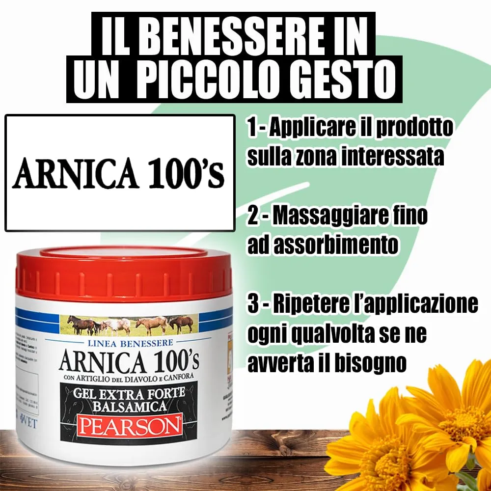 Arnica 100's Gel Extraforte Balsamica Pearson per Cavalli, 500 ml - immagine 5