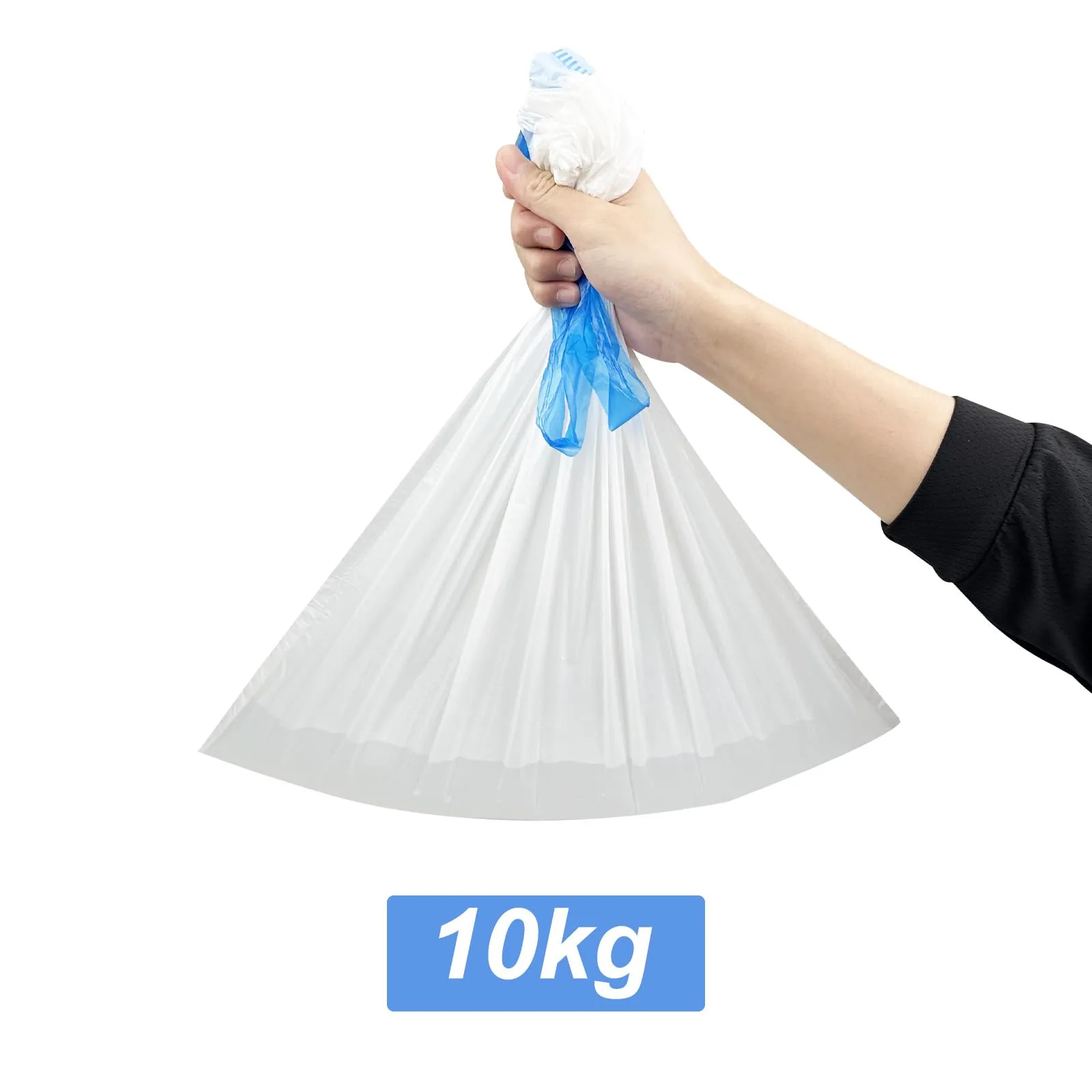 Ravytha Sacchetti Spazzatura con Coulisse, 100 Pezzi (5 Rotoli, 45cm x 50cm) - immagine 4