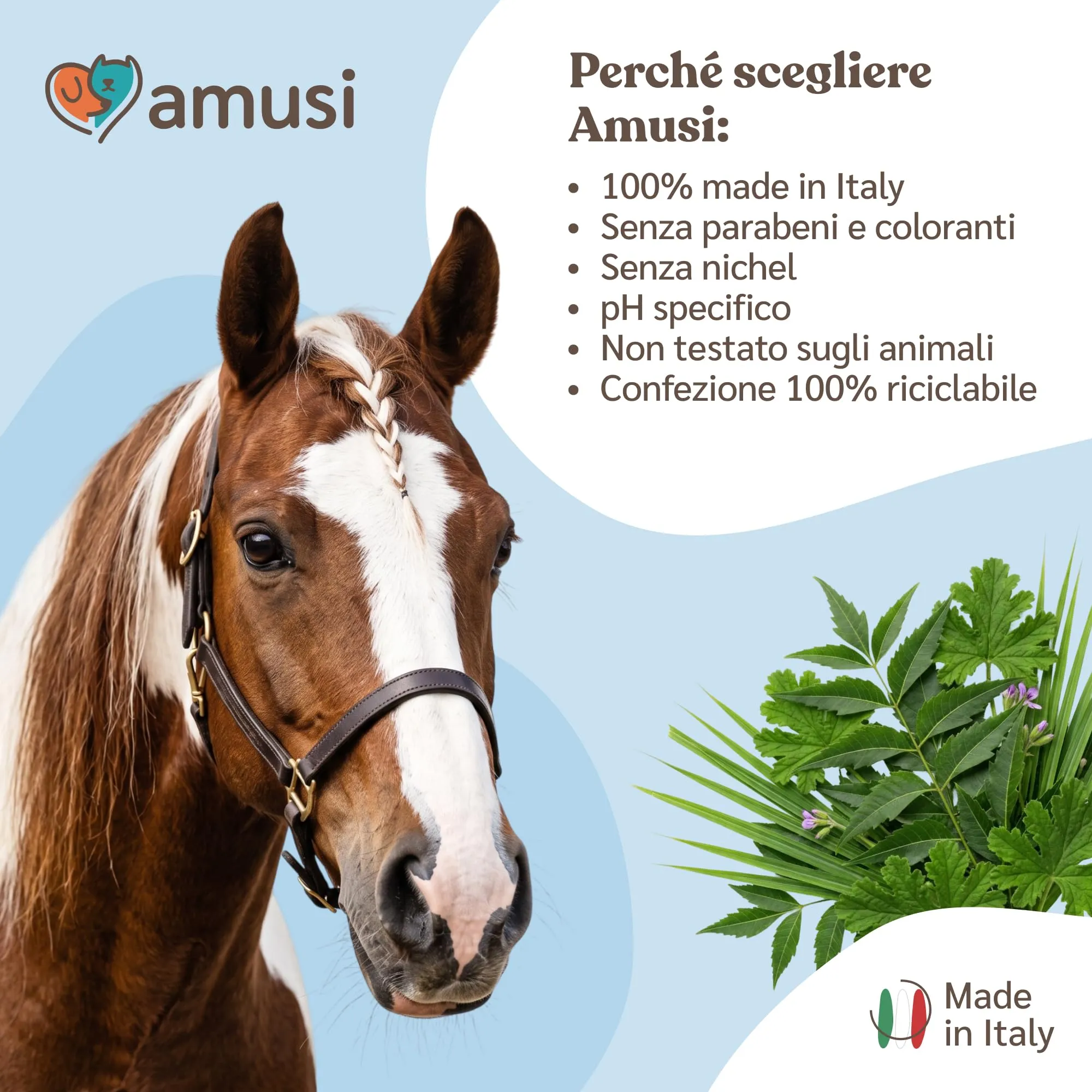 Amusi Olio di Neem per Cavalli Spray, Citronella e Geraniolo, 750 ml - immagine 6
