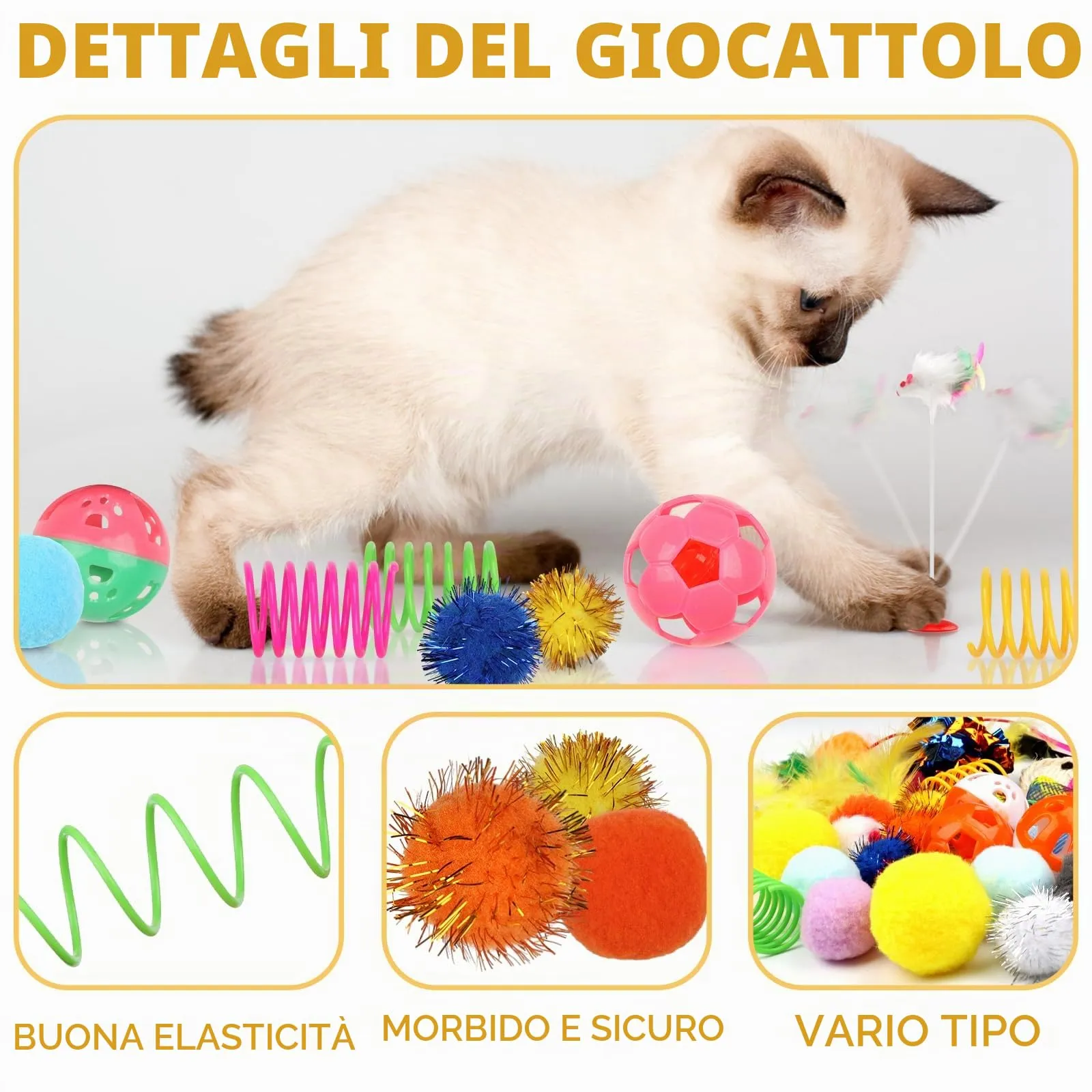 QUOZUO Giochi per Gatti, Set di 32 Pezzi di Giocattoli Interattivi per Gattini - immagine 5