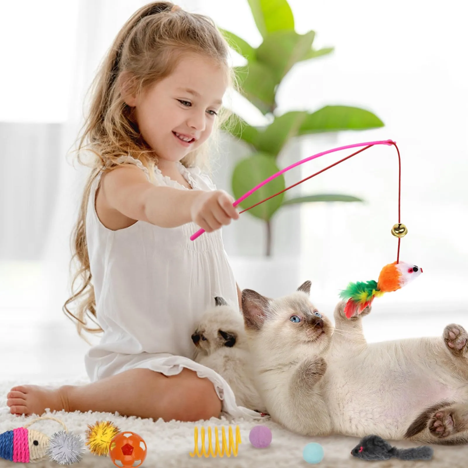 QUOZUO Giochi per Gatti, Set di 32 Pezzi di Giocattoli Interattivi per Gattini - immagine 6