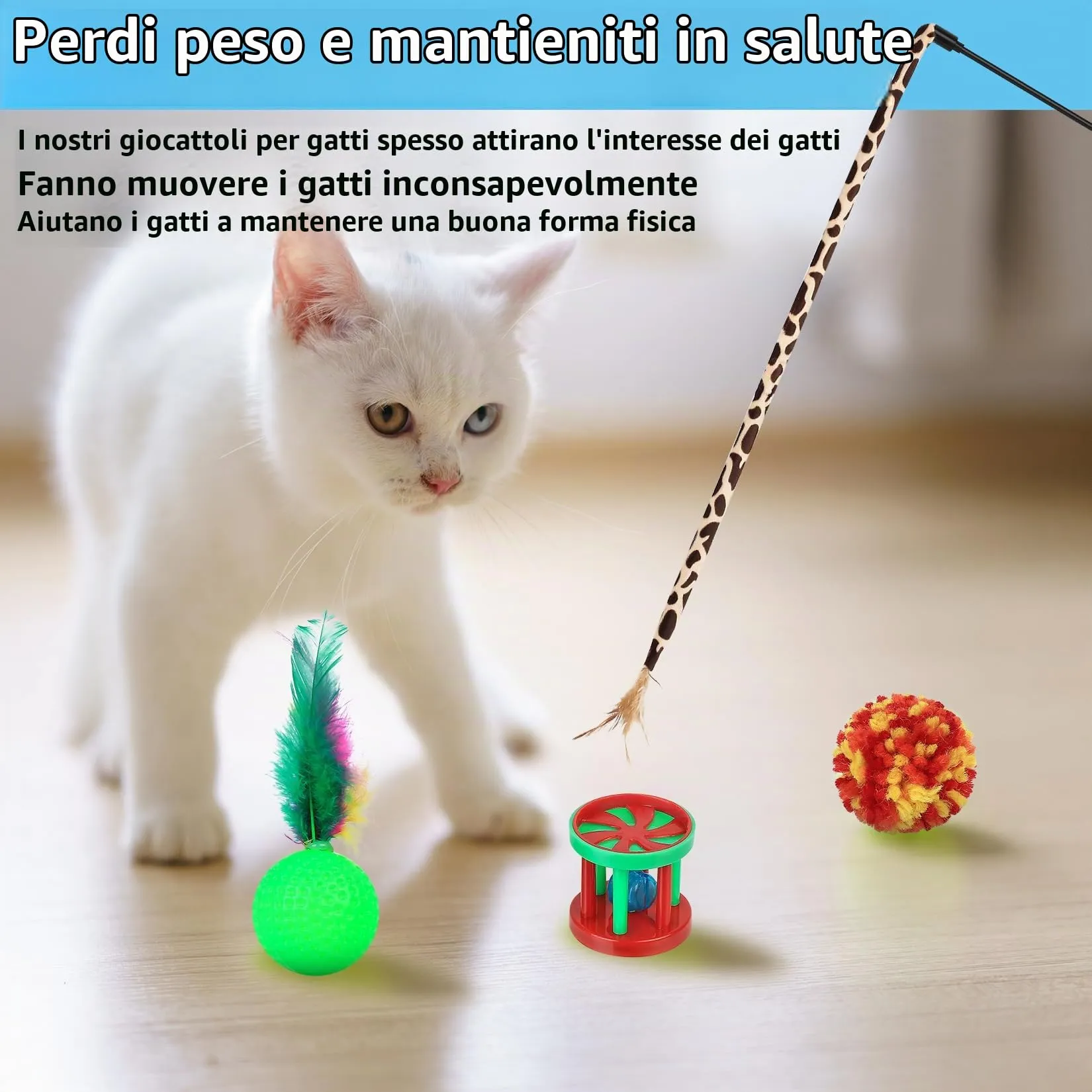 Gaomoeny Set di 22 Giochi per Gatto con Tunnel Interattivo - immagine 5