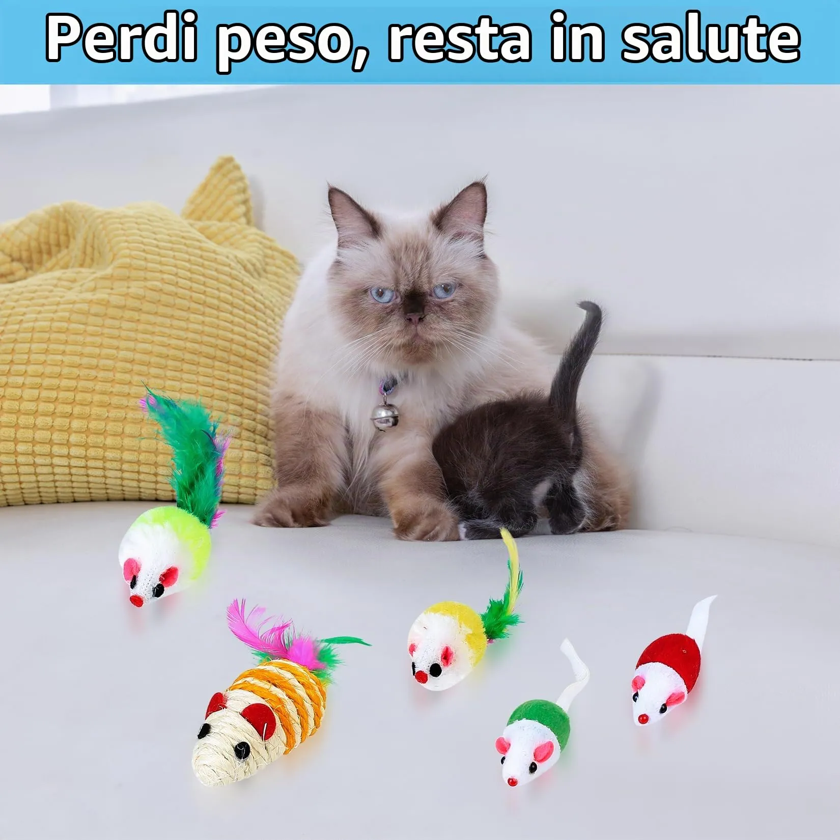 Gaomoeny Set di 22 Giochi per Gatto con Tunnel Interattivo - immagine 6