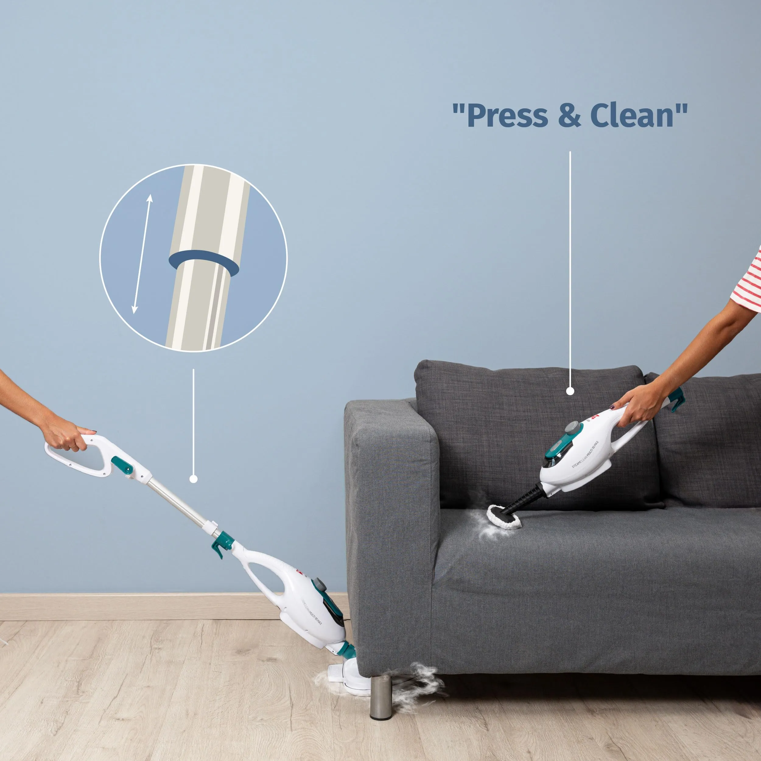 Di4 Steamclean Multi10 Max Scopa a Vapore Multifunzione 10 in 1, 1500 W - immagine 2