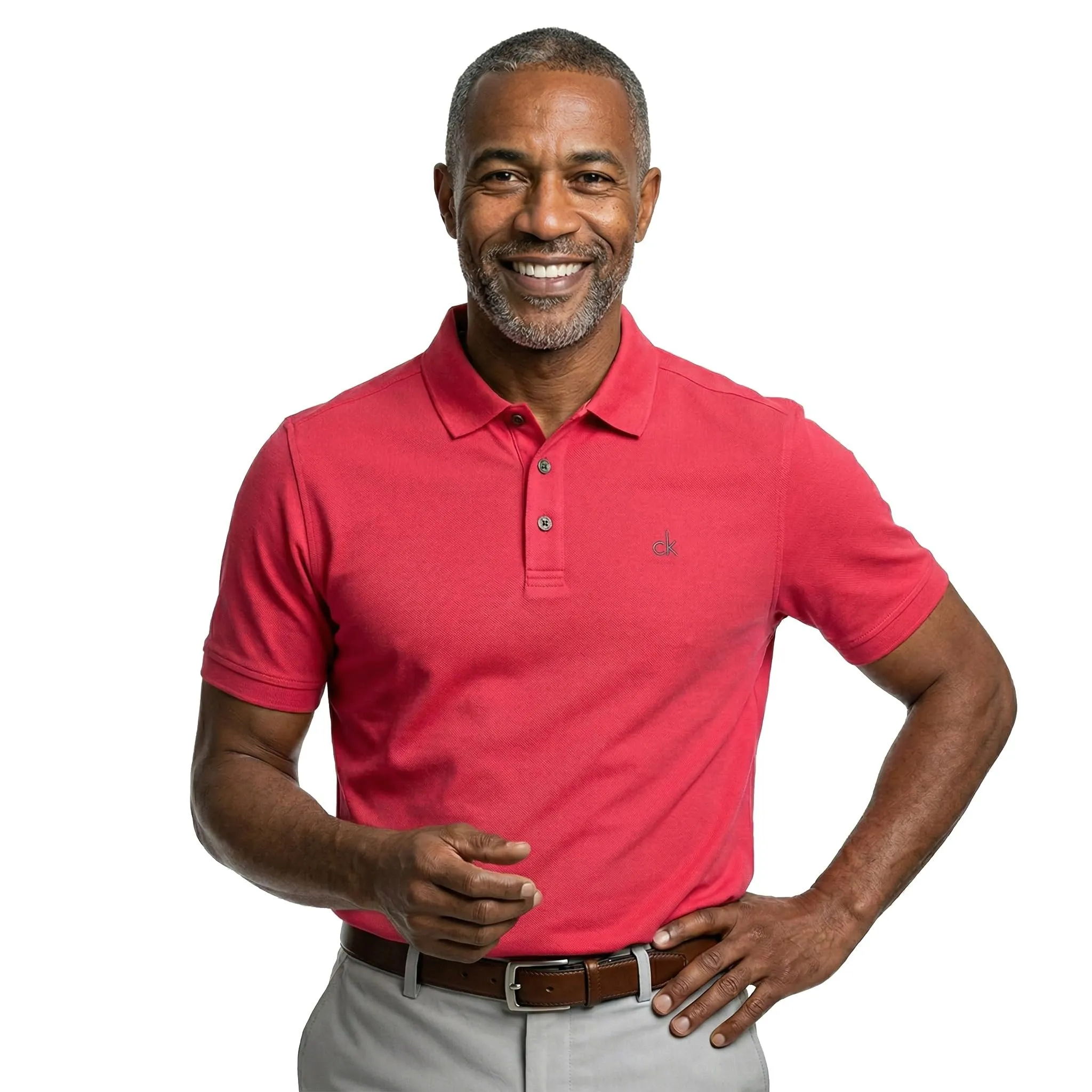 Calvin Klein Campus Polo Golf Uomo - Raspberry - S - immagine 2