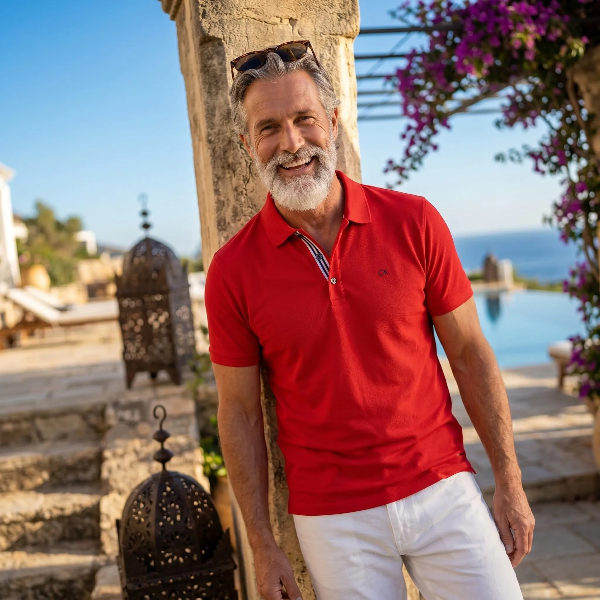 Calvin Klein Polo Golf Uomo Campus Rossa - XXL - immagine 7