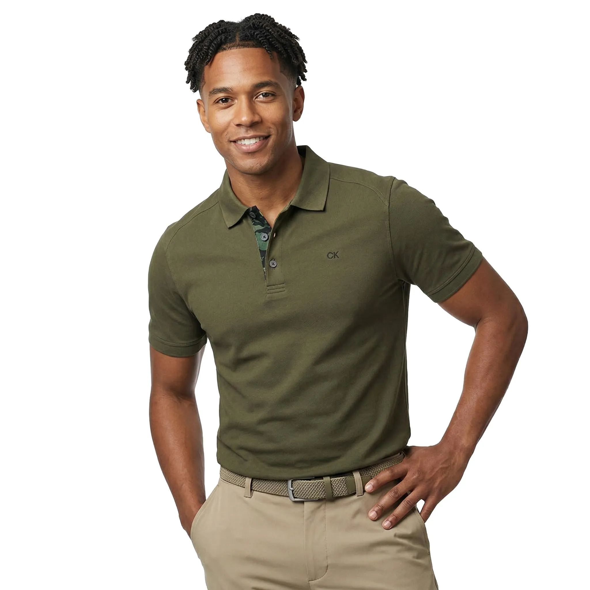 Calvin Klein Campus Polo Golf Uomo - Olive Camo - XL - immagine 2