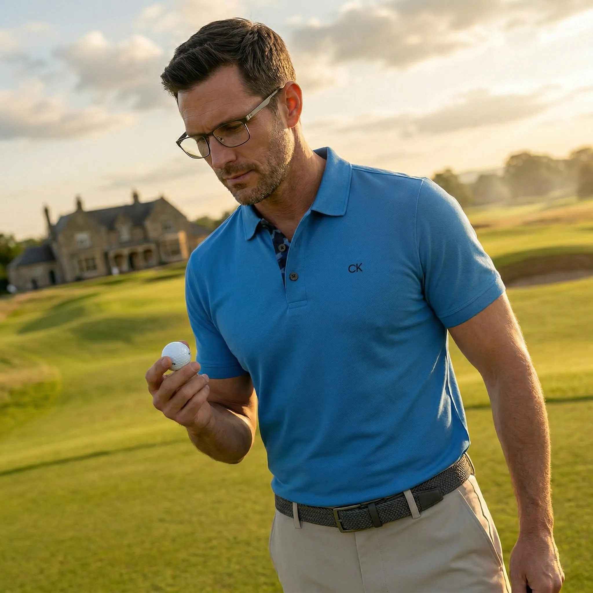 Calvin Klein Polo Golf Uomo Campus - Blue Camo - M - immagine 3