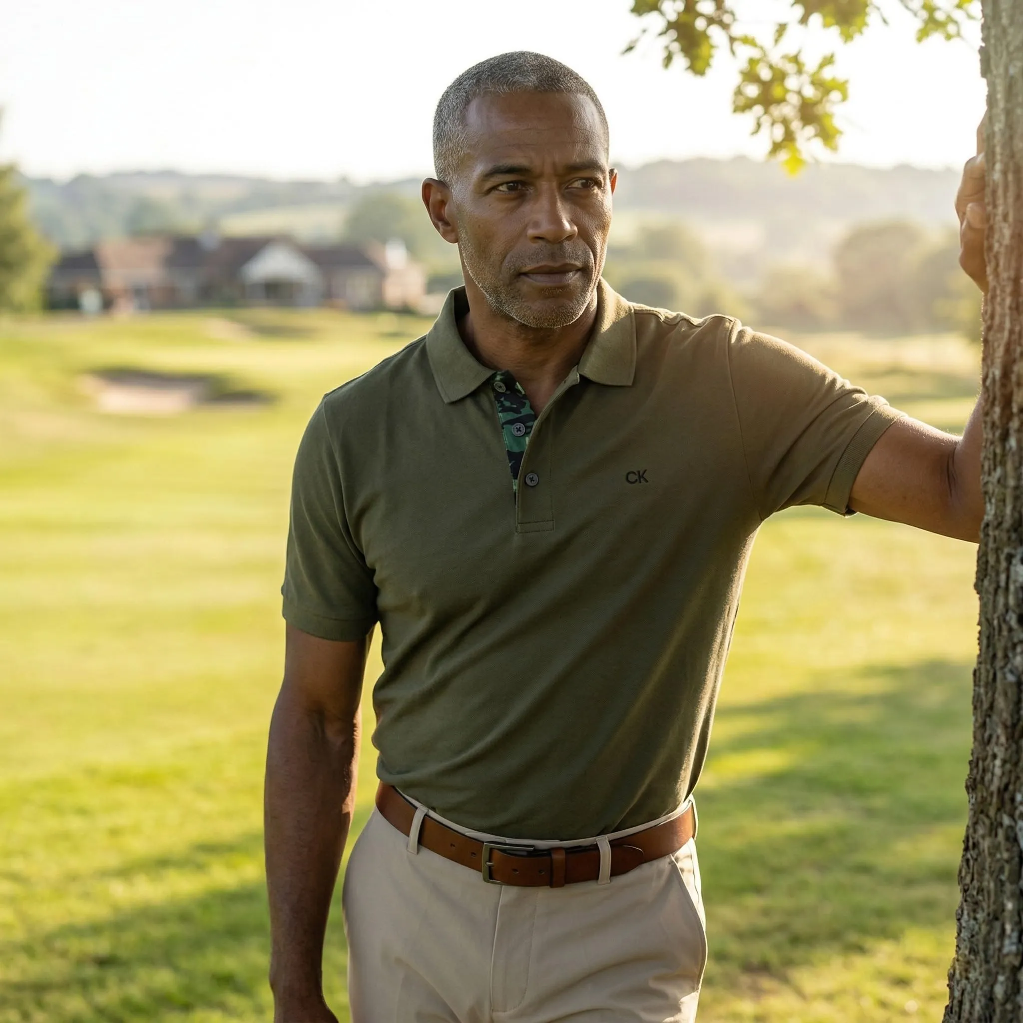 Calvin Klein Polo Golf Uomo Campus Olive Camo - L - immagine 3