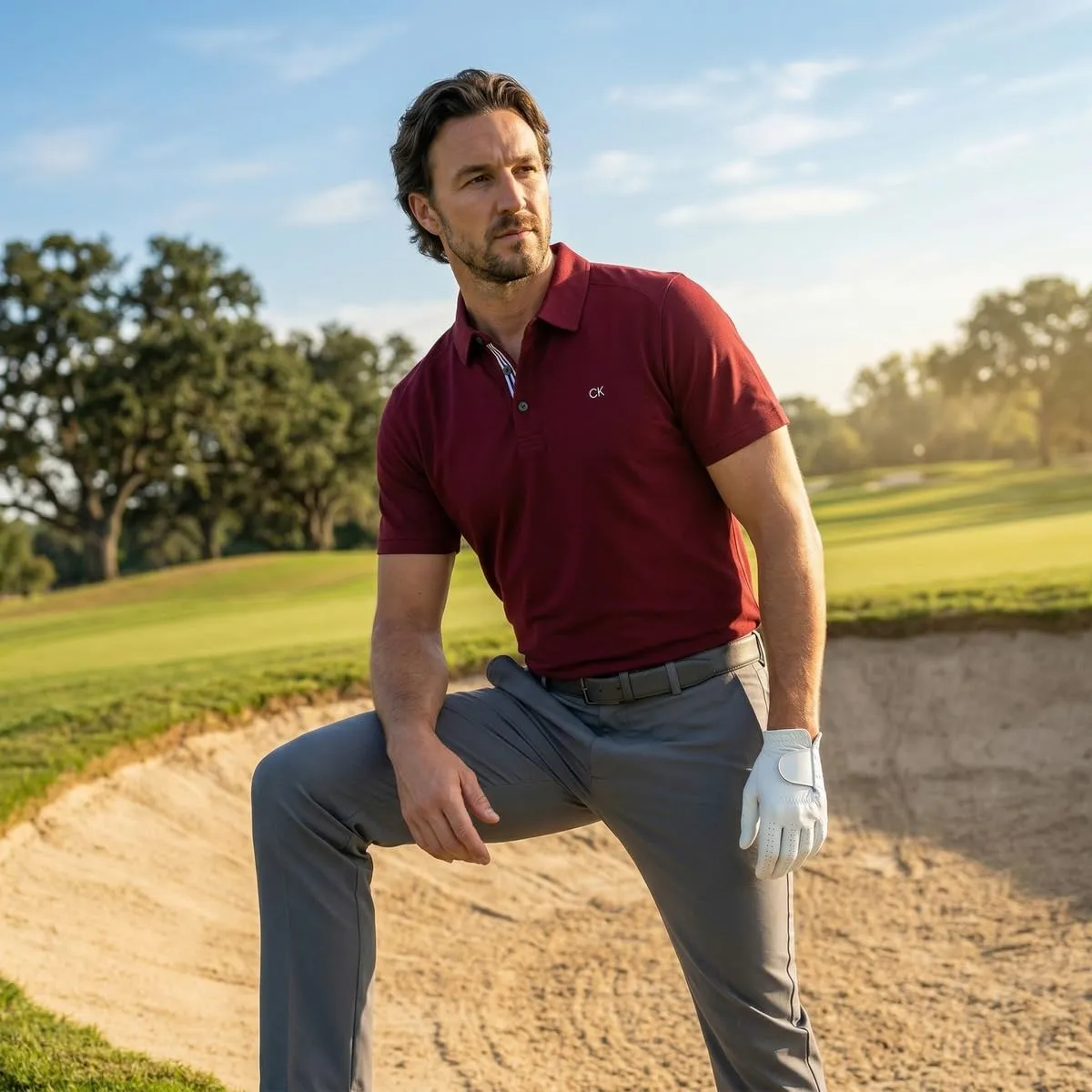 Calvin Klein Polo Golf Campus - Burgundy Sport - S - immagine 3