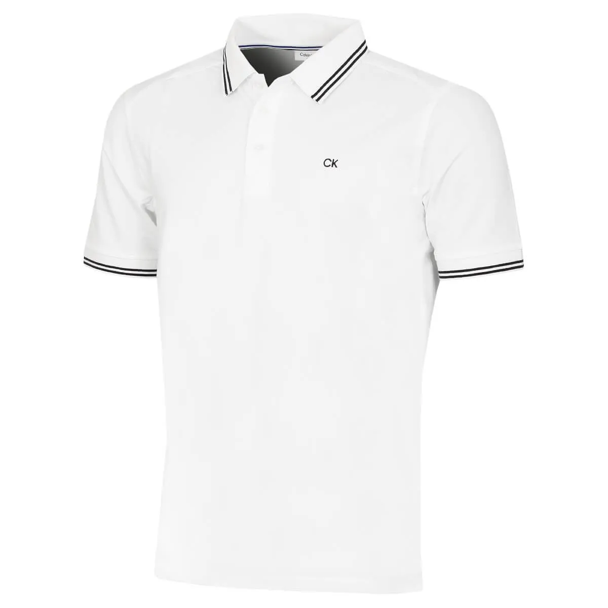 Calvin Klein Polo Golf Leggera Campus Uomo - White Tipped - M - immagine 1