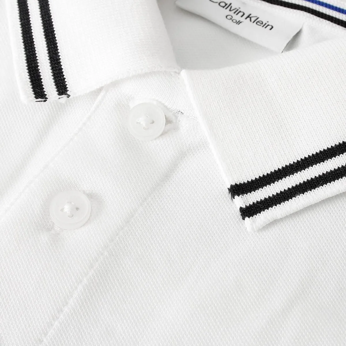 Calvin Klein Polo Golf Leggera Campus Uomo - White Tipped - M - immagine 6
