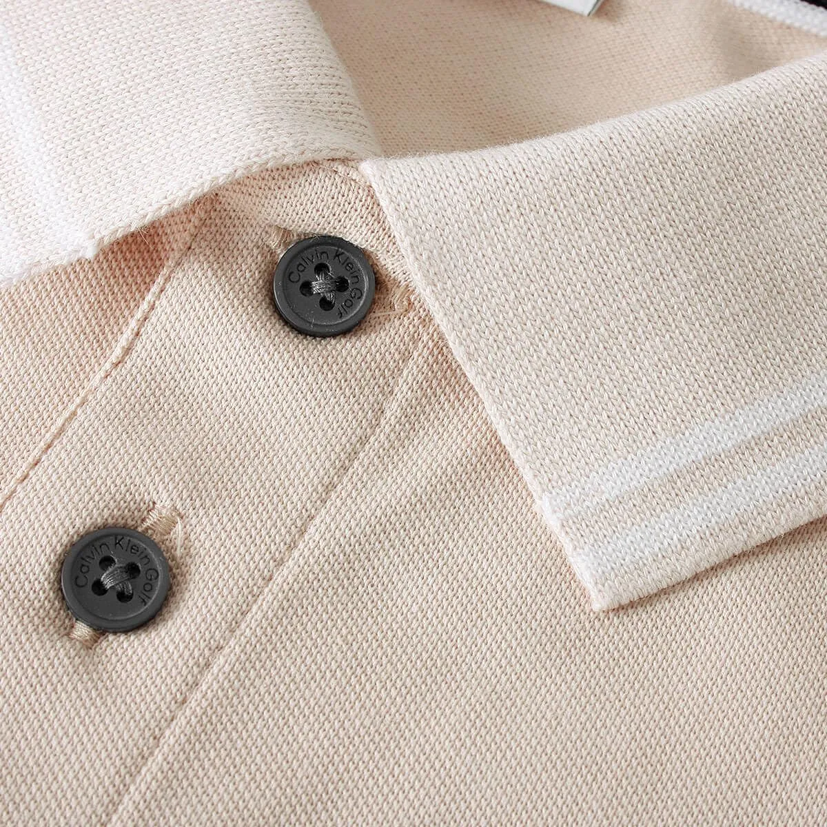 Calvin Klein Golf Leggera Punta Campus Polo Shirt - Stone Tipped - XXL - immagine 2
