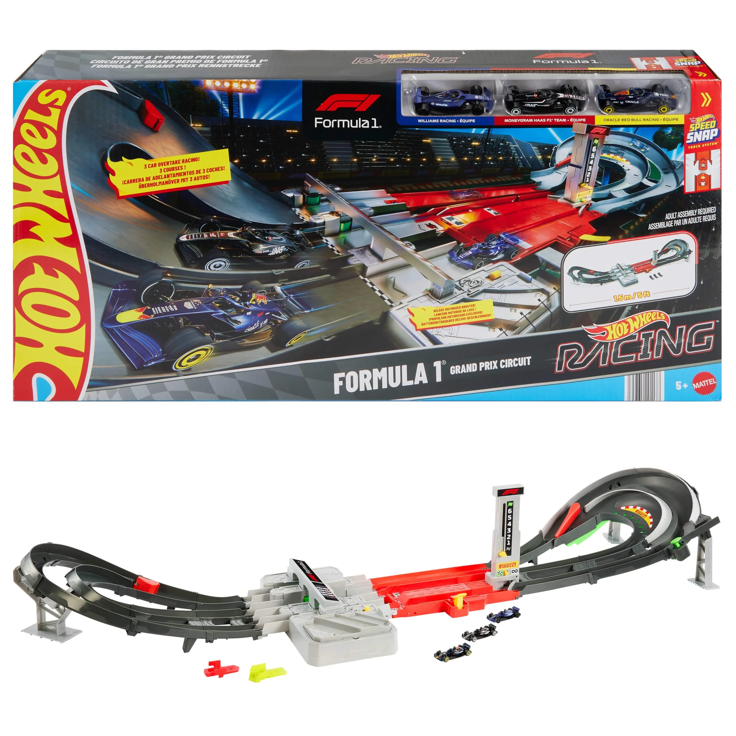 Hot Wheels Circuito Gran Premio Formula 1 e 3 Macchinine - immagine 1