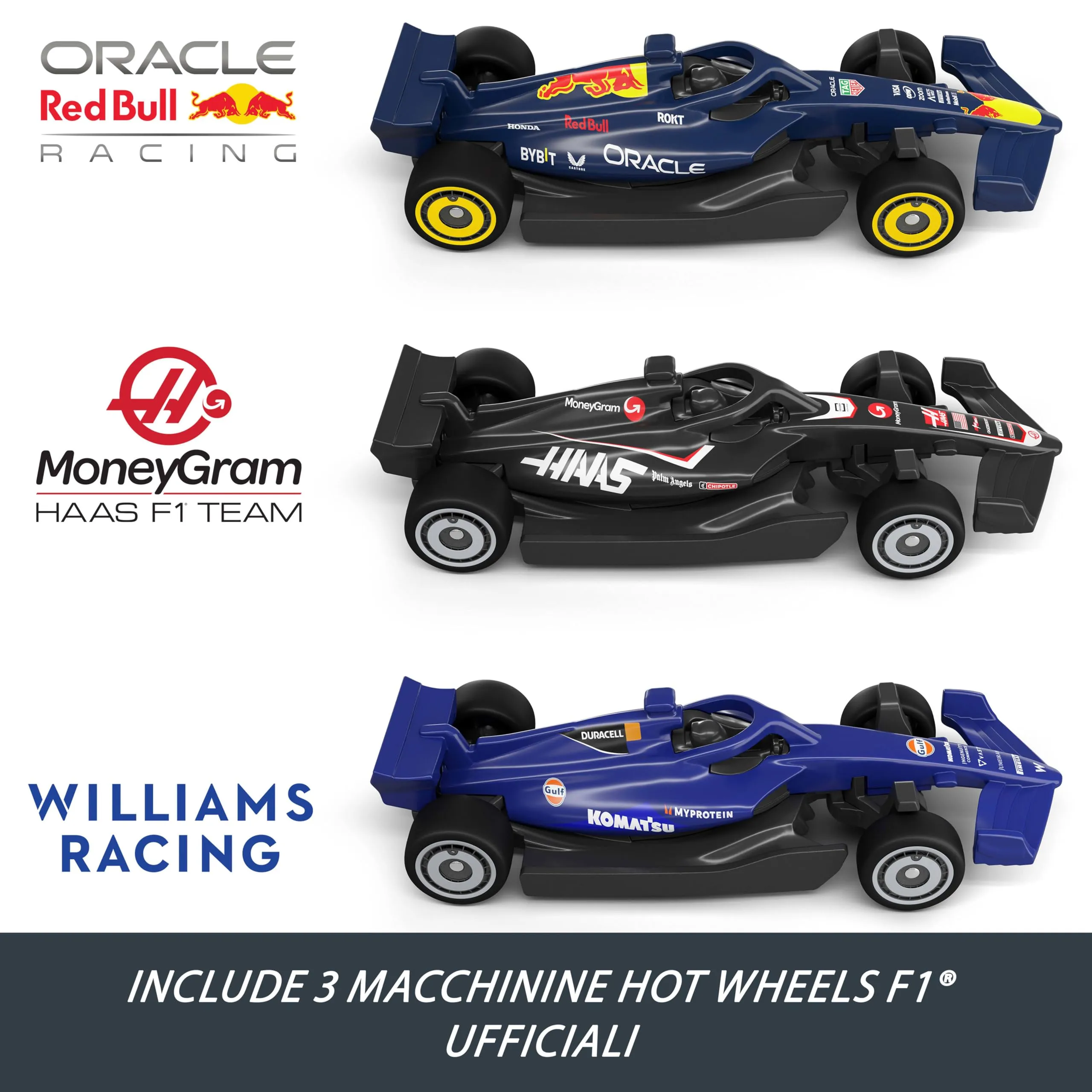Hot Wheels Circuito Gran Premio Formula 1 e 3 Macchinine - immagine 3