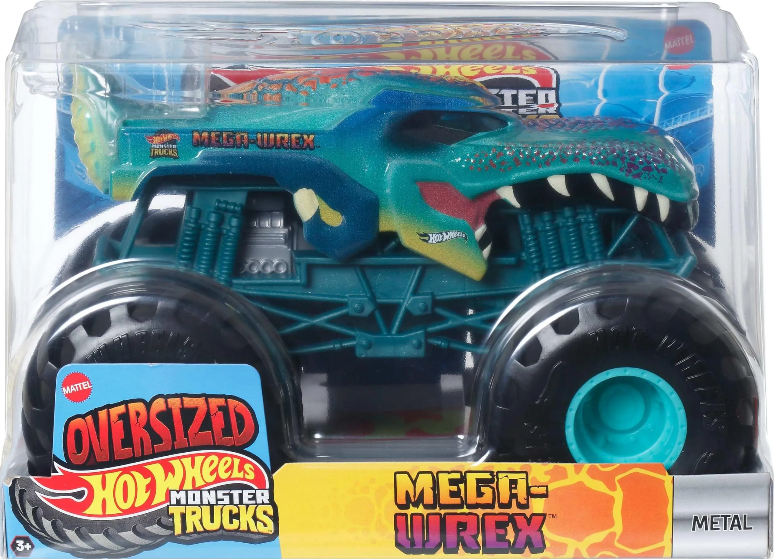 Hot Wheels Monster Trucks Oversized Mega-Wrex 1:24 Scale Vehicle - immagine 5