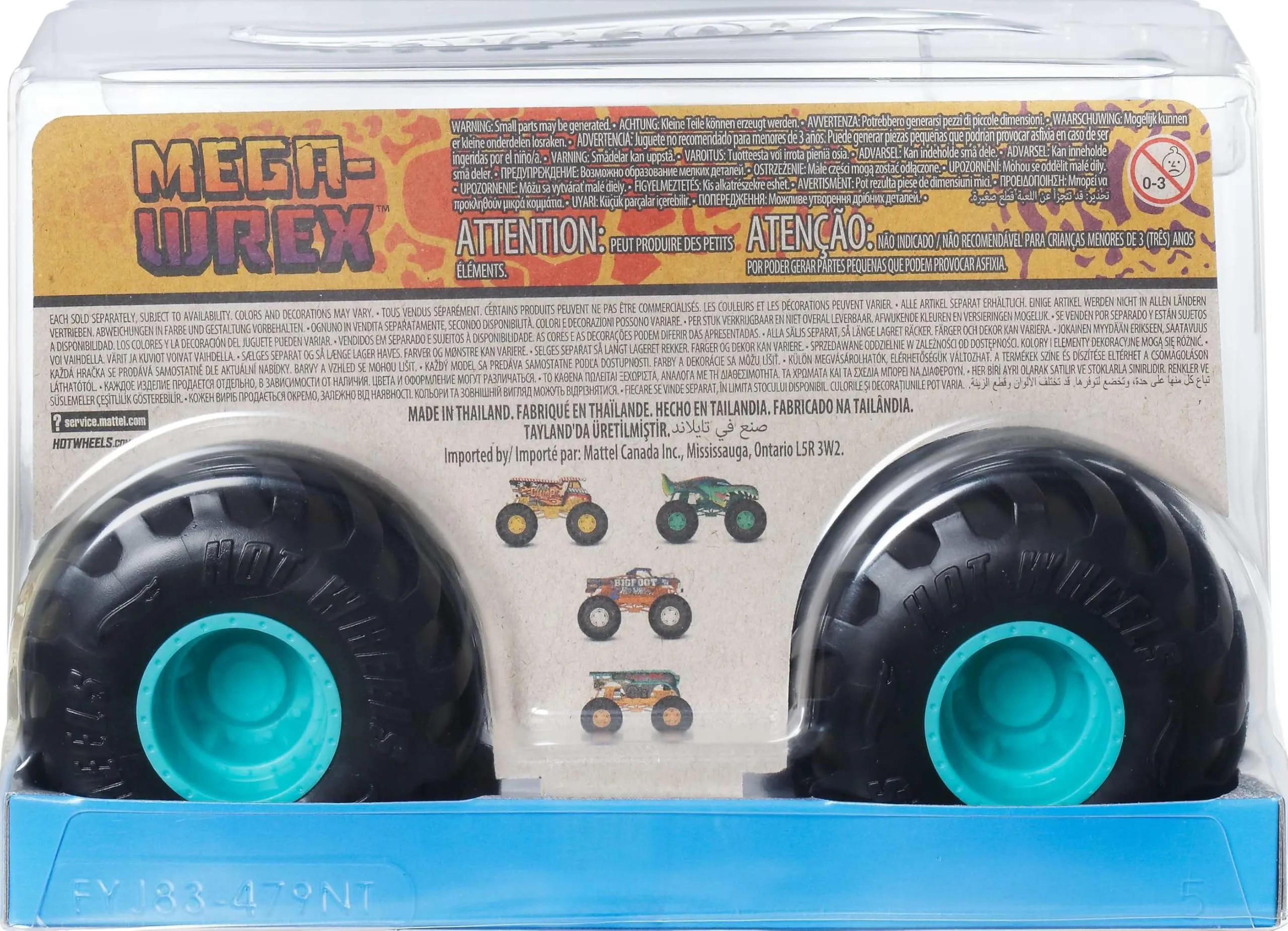 Hot Wheels Monster Trucks Oversized Mega-Wrex 1:24 Scale Vehicle - immagine 6