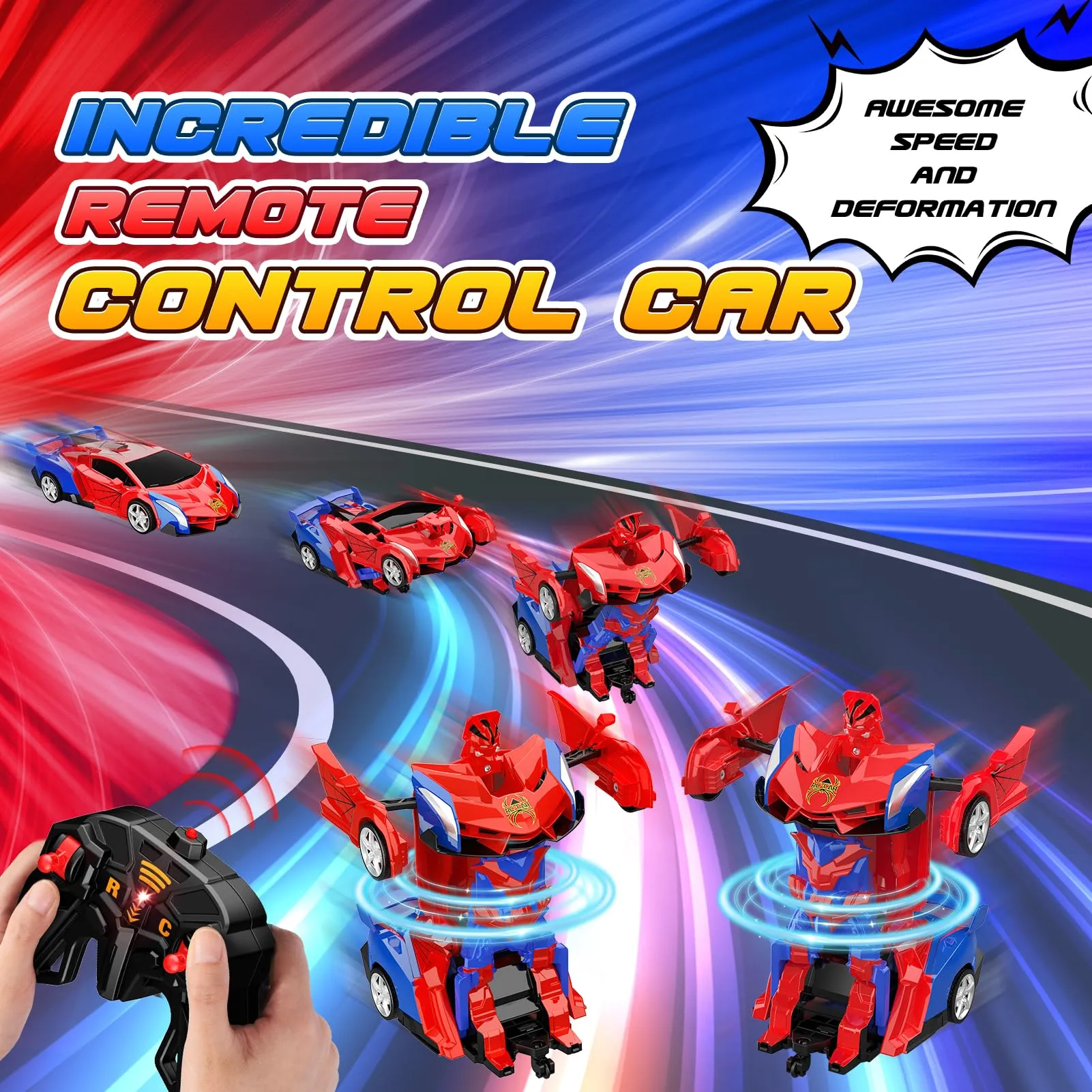 Braxel Macchina Telecomandata Trasformabile 2-in-1 Auto e Robot per Bambini - immagine 2