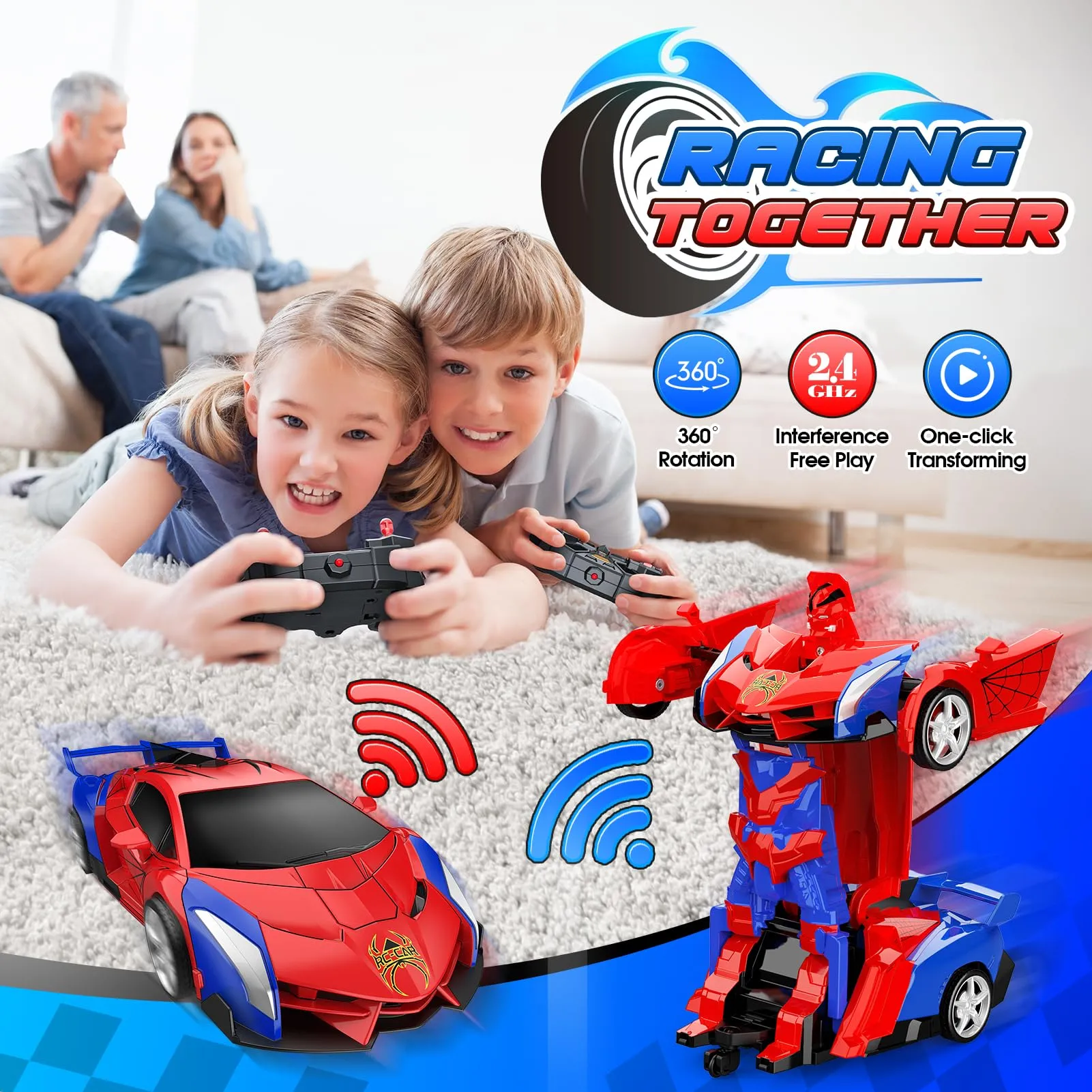 Braxel Macchina Telecomandata Trasformabile 2-in-1 Auto e Robot per Bambini - immagine 3