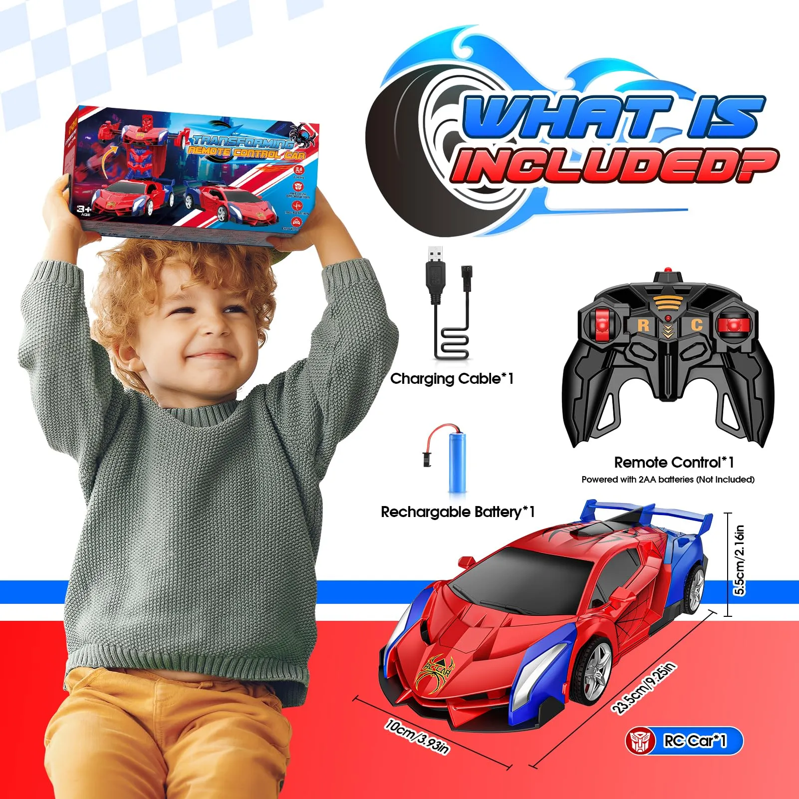 Braxel Macchina Telecomandata Trasformabile 2-in-1 Auto e Robot per Bambini - immagine 6