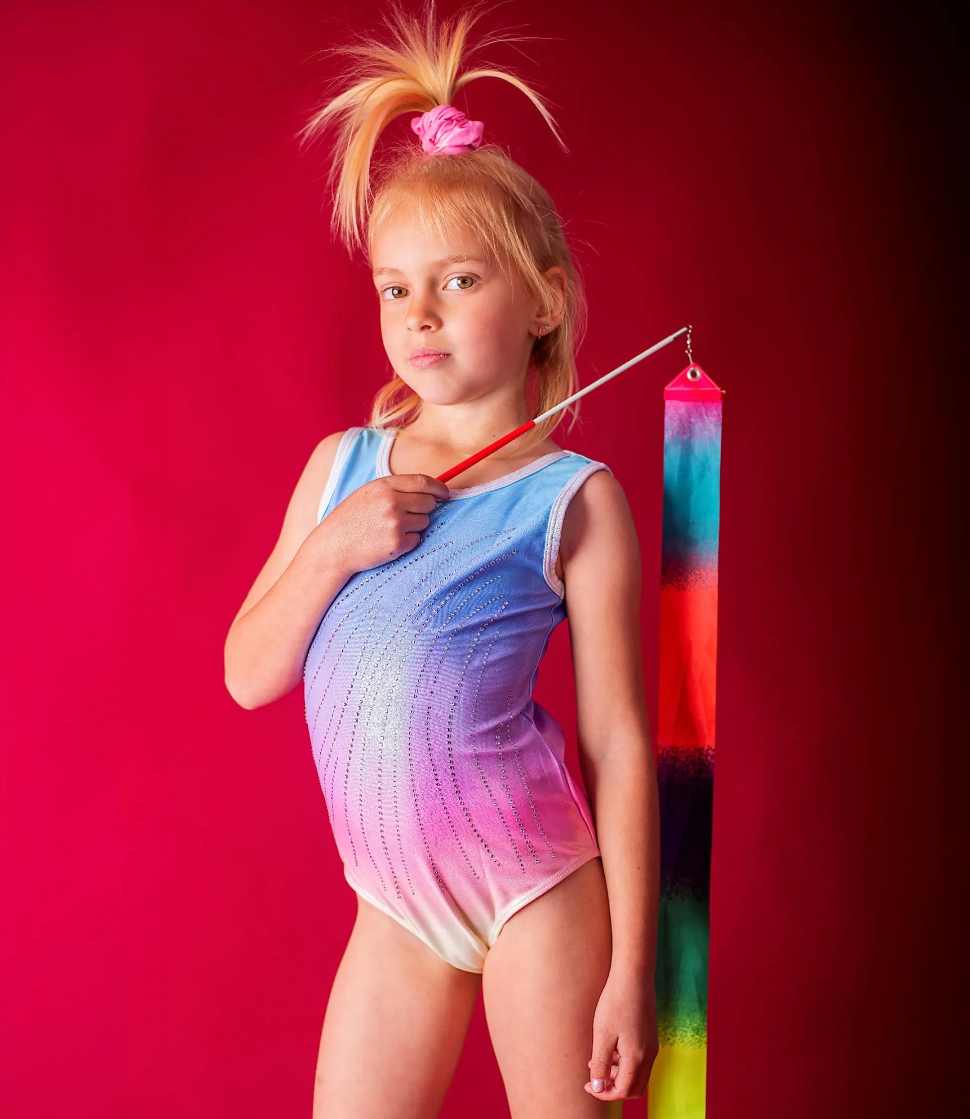 Gogokids Body da Ginnastica per Ragazze con Strass e Pantaloncini, 11-12 anni - immagine 7