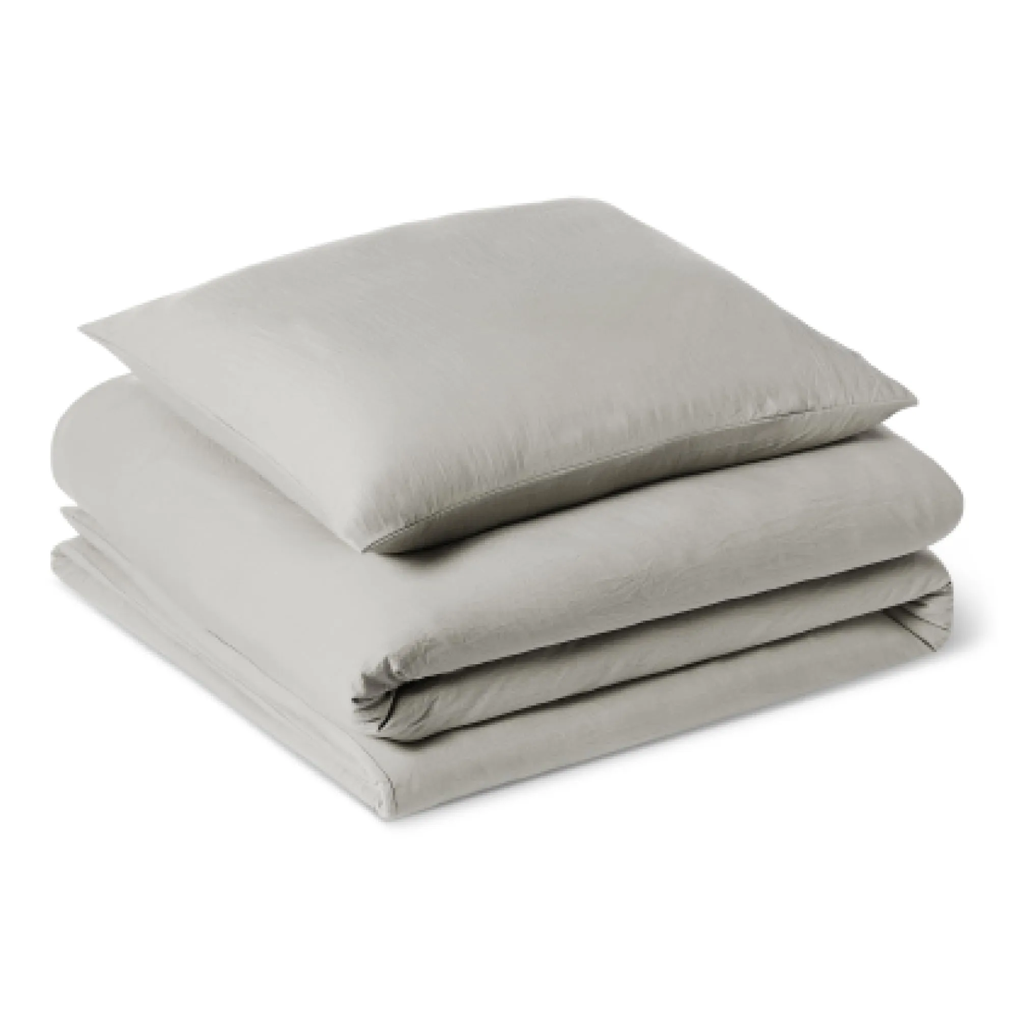 Amazon Basics Set Copripiumino Singolo in Microfibra, 135 x 200 cm e 1 Federa 50 x 80 cm, Grigio - immagine 1