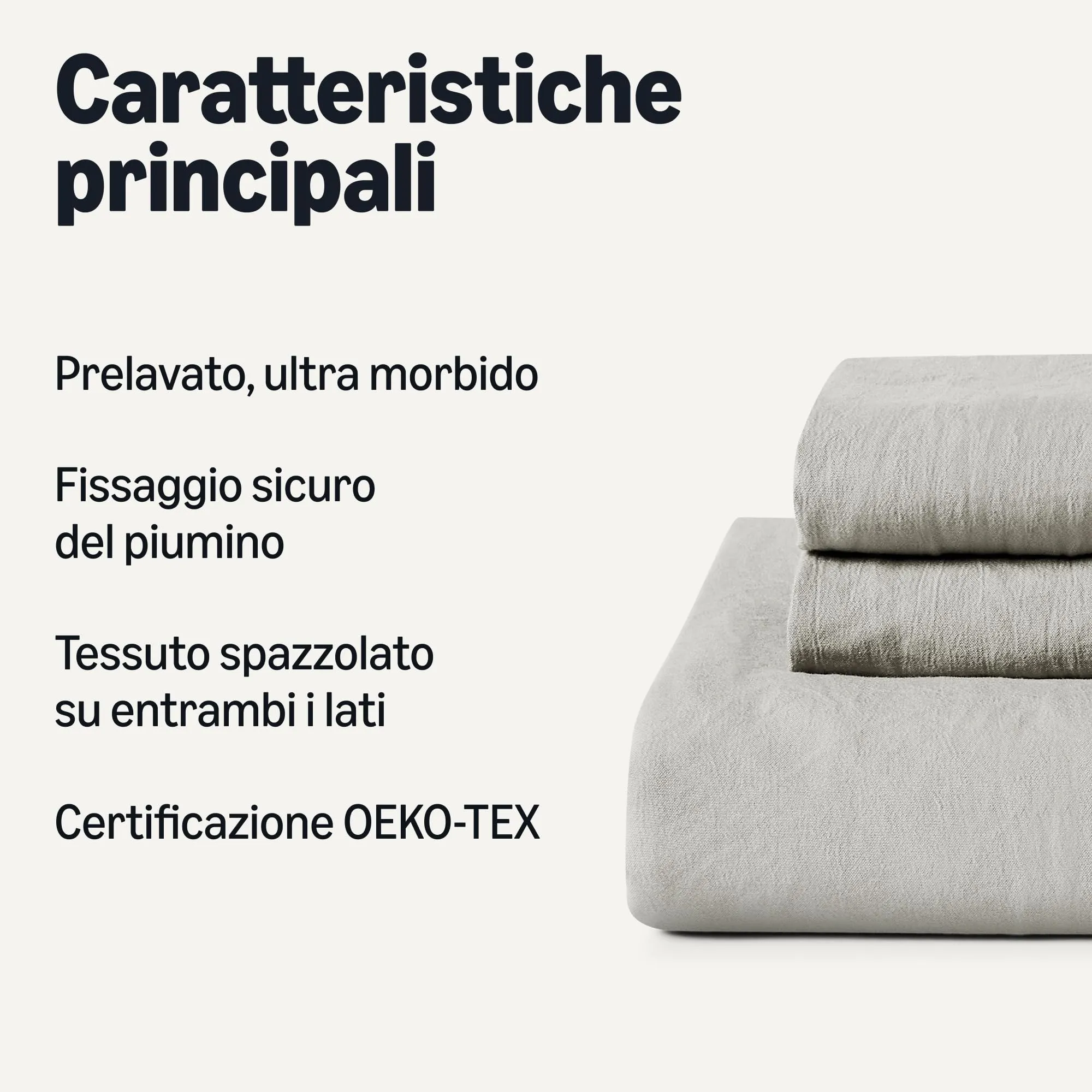 Amazon Basics Set Copripiumino Matrimoniale in Microfibra, 240x220 cm e 2 Federe 50x80 cm, Grigio - immagine 2