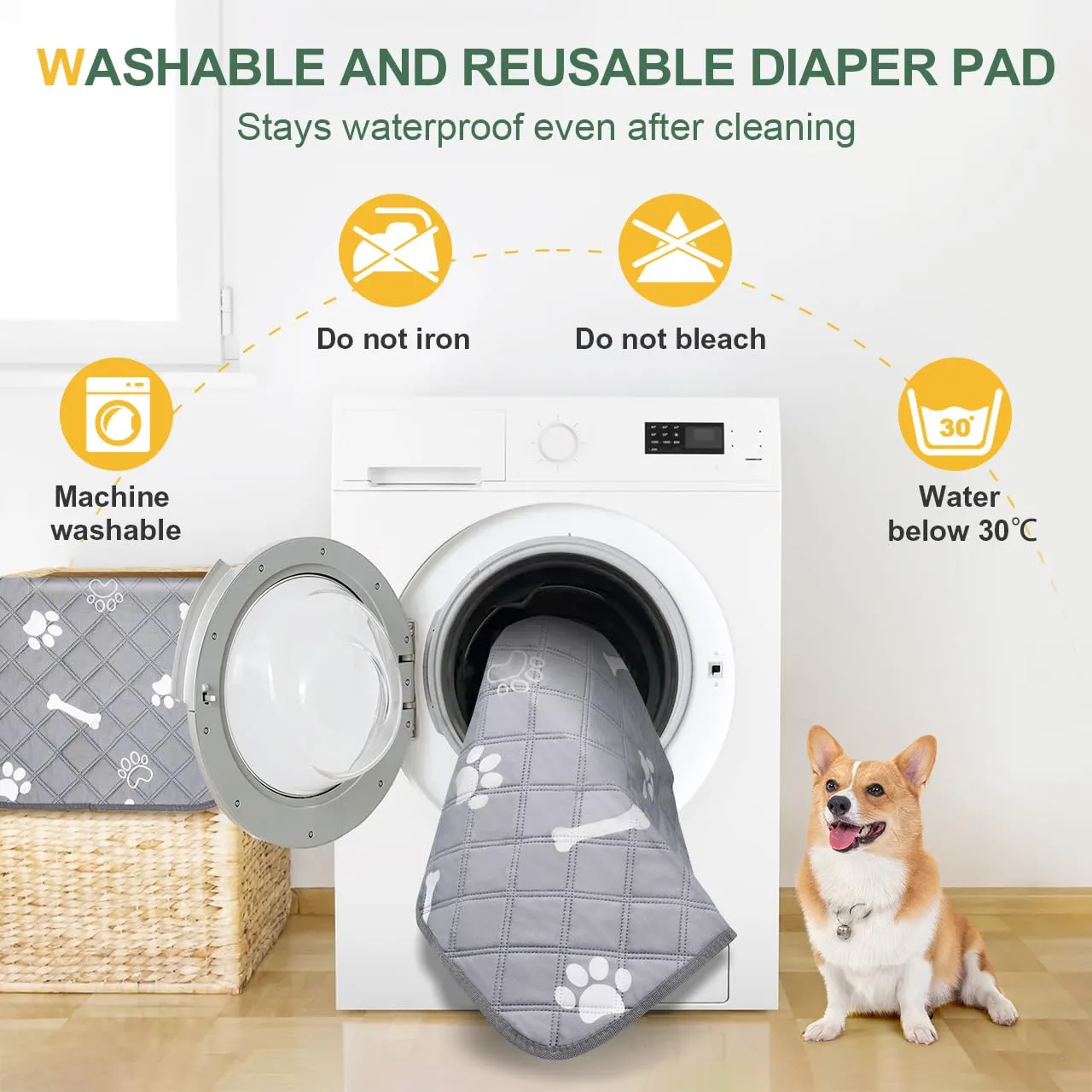 Gimars Tappetini Lavabili per Cani, 60×50 cm, 2 Pezzi - immagine 5