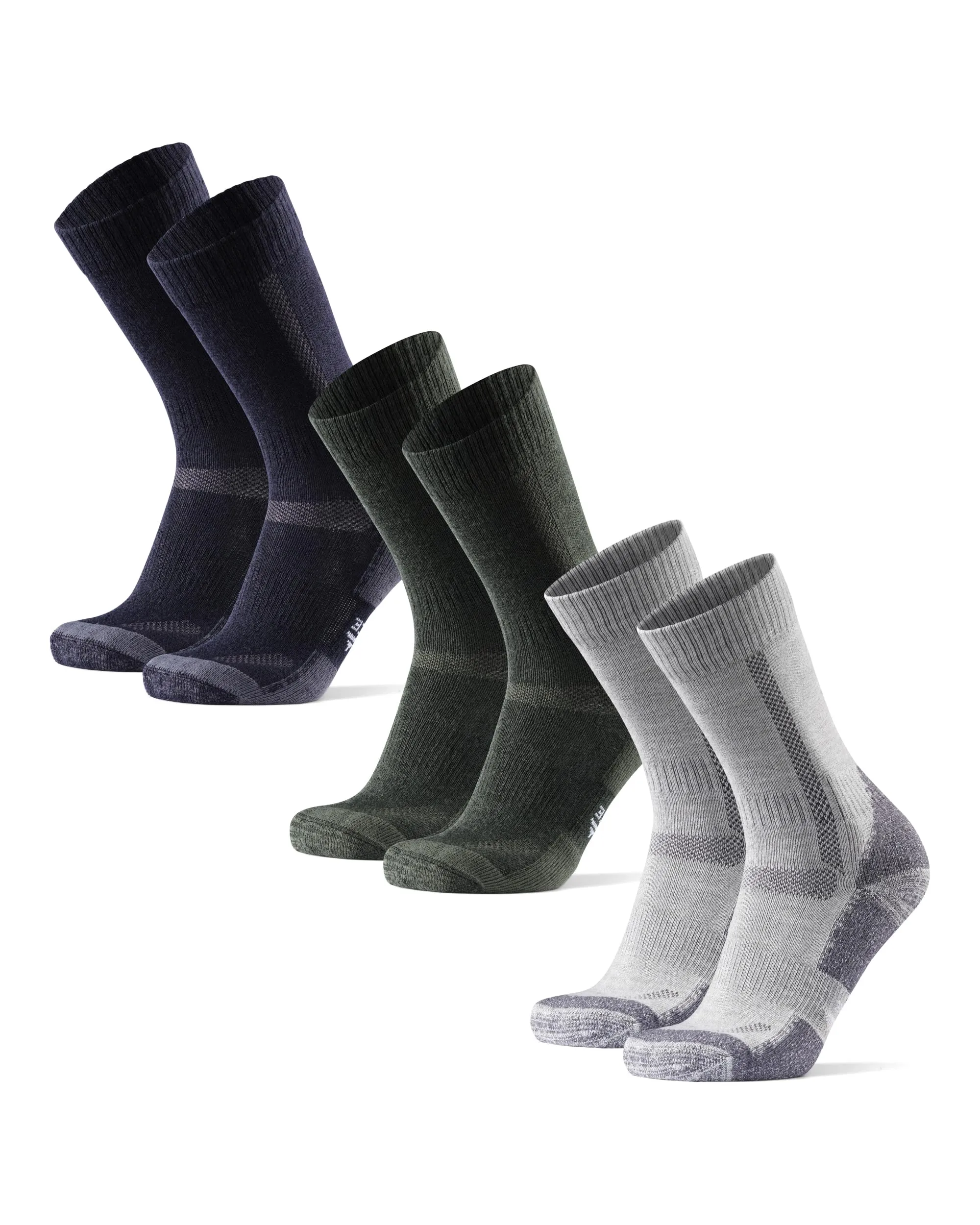 Danish Endurance Calze Trekking Lana Merino, 3 Paia, Multicolore, 48-51 - immagine 1