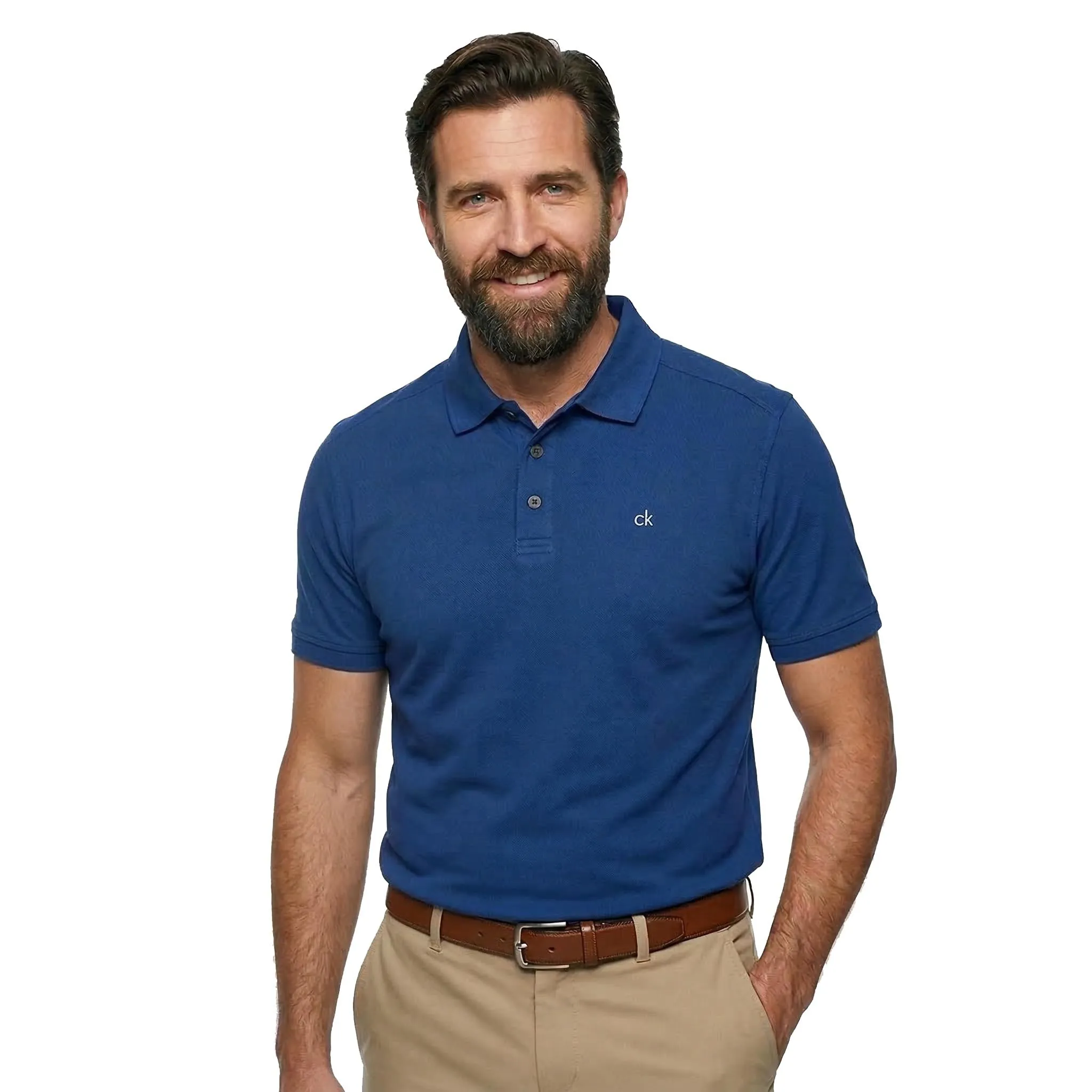 Calvin Klein Polo Golf Uomo Campus - Dresden Blue - S - immagine 2