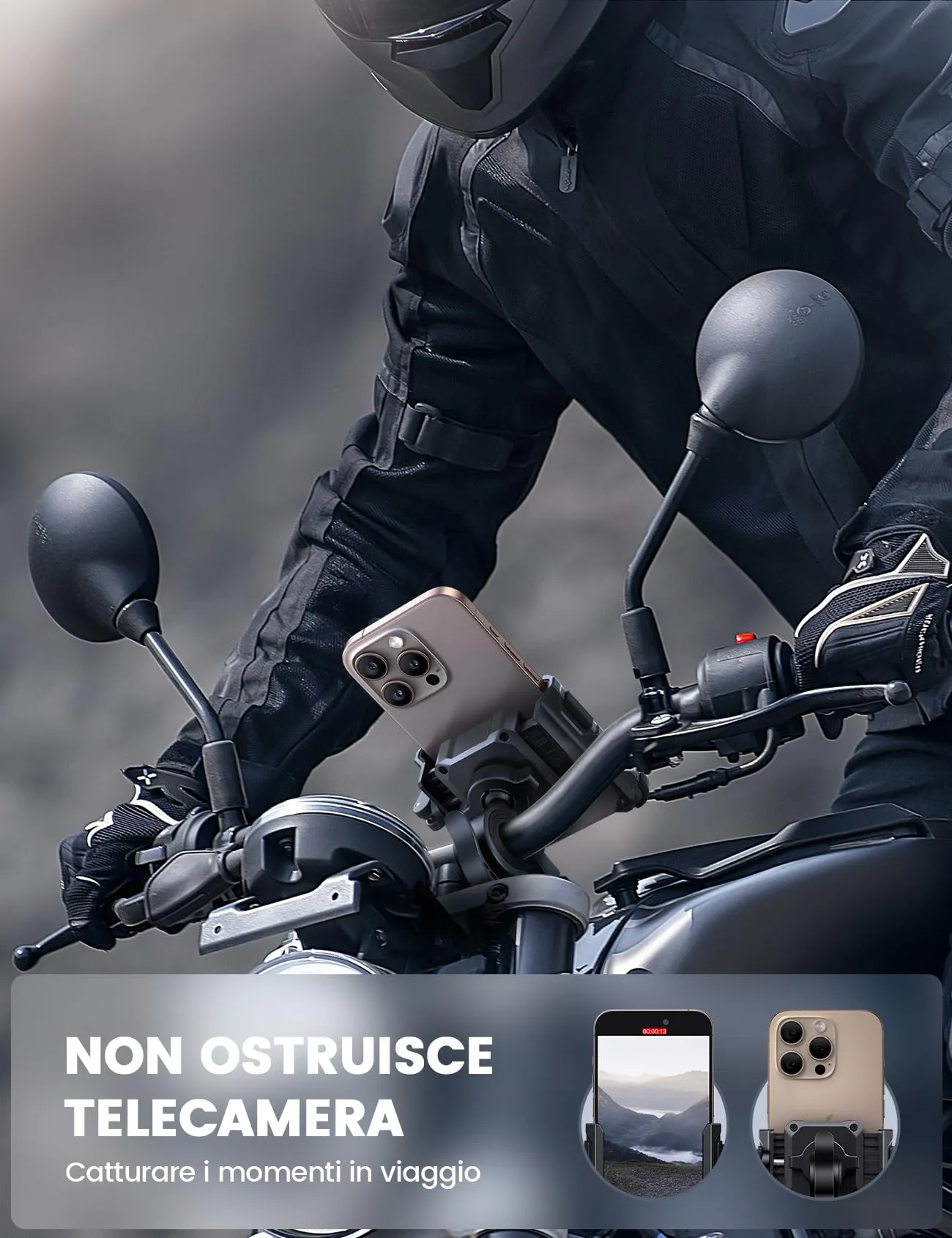 Lamicall Supporto Telefono Bicicletta 360° Rotazione - immagine 2