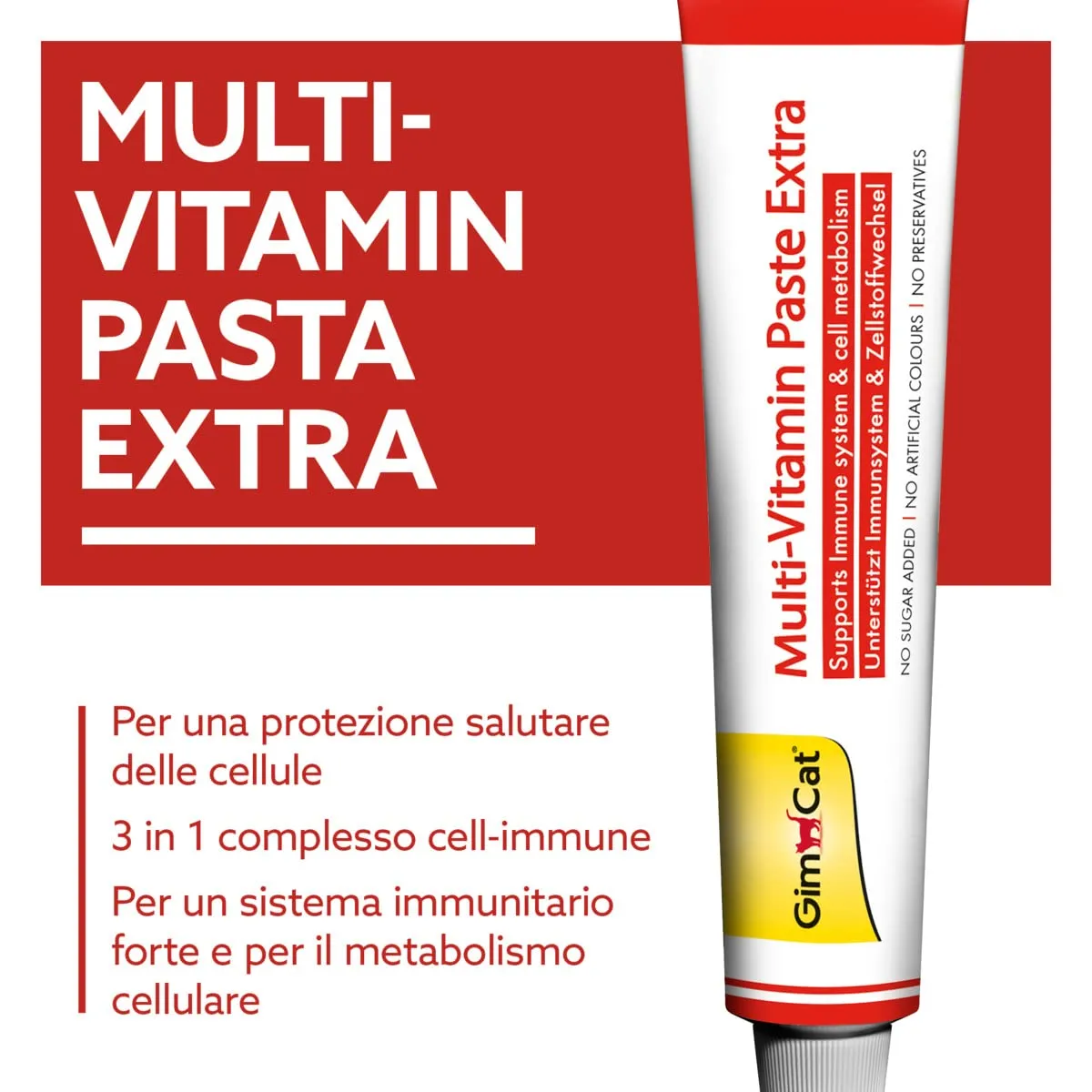 GimCat Multi-Vitamin Pasta Extra Snack per Gatti con Beta-Glucano e Omega 3/6, 200 g - immagine 2