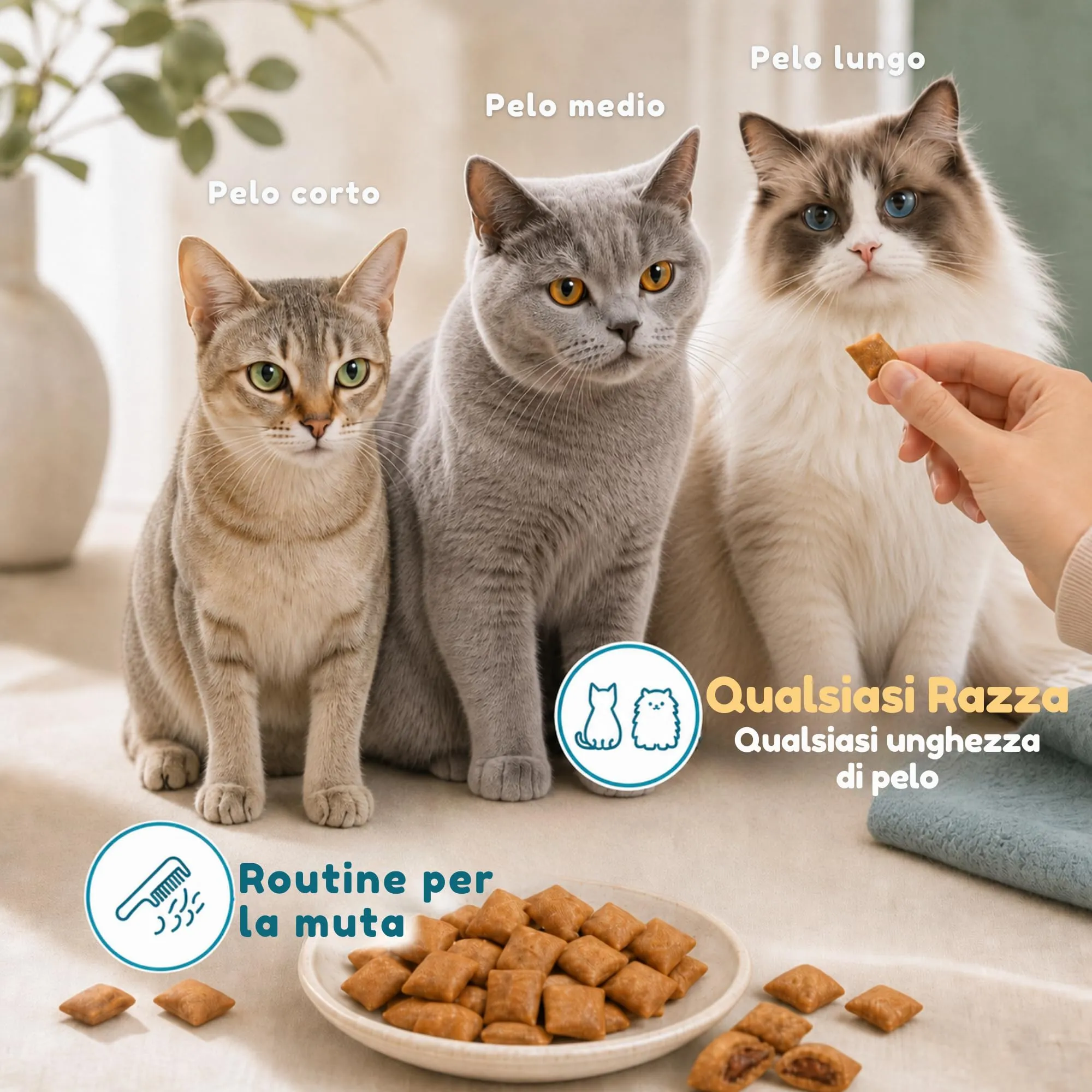 AmeizPet Biscotti Anti Palle di Pelo per Gatti, 65 g - immagine 8