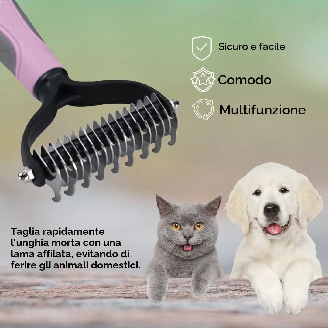 MYDAISY Spazzola Cardatore per Cani a Pelo Lungo, Rosa - immagine 6