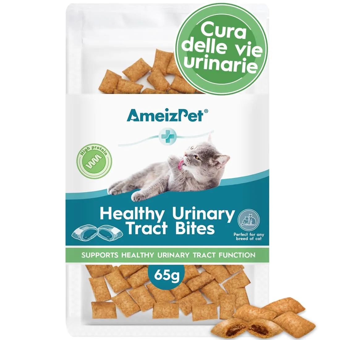 AmeizPet Biscotti Vie Urinarie per Gatti, 65 g - immagine 1