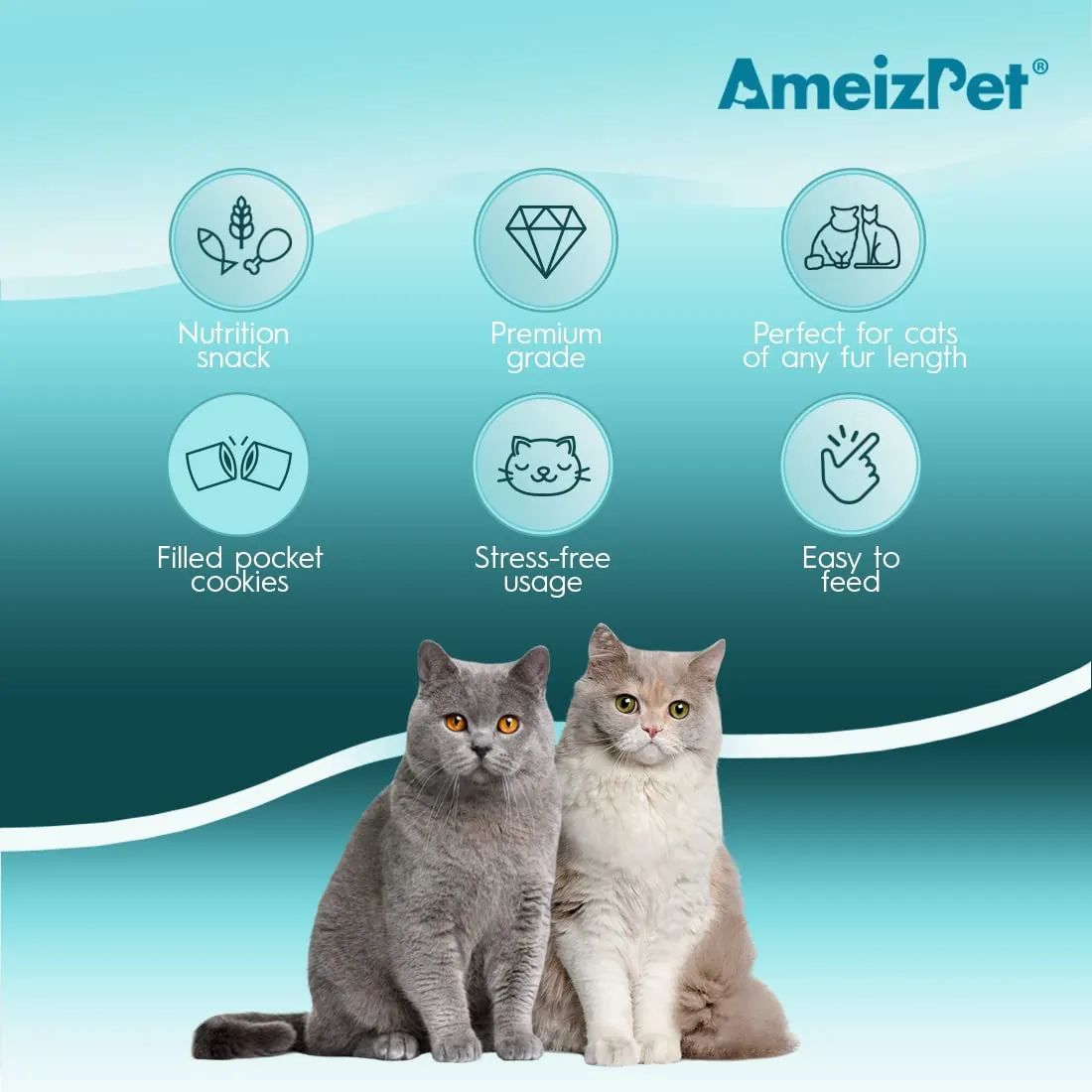 AmeizPet Biscotti Ipoallergenici per Gatti, 65 g - immagine 5