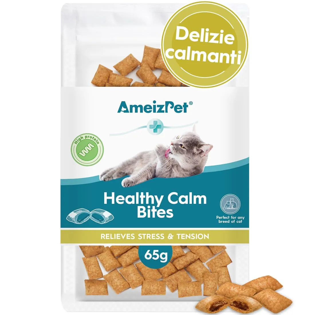 AmeizPet Biscotti Calmanti per Gatti, 65 g - immagine 1