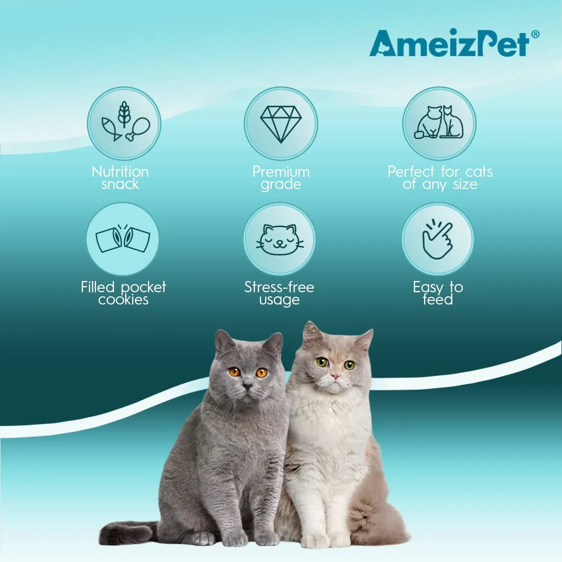 AmeizPet Biscotti Calmanti per Gatti, 65 g - immagine 5