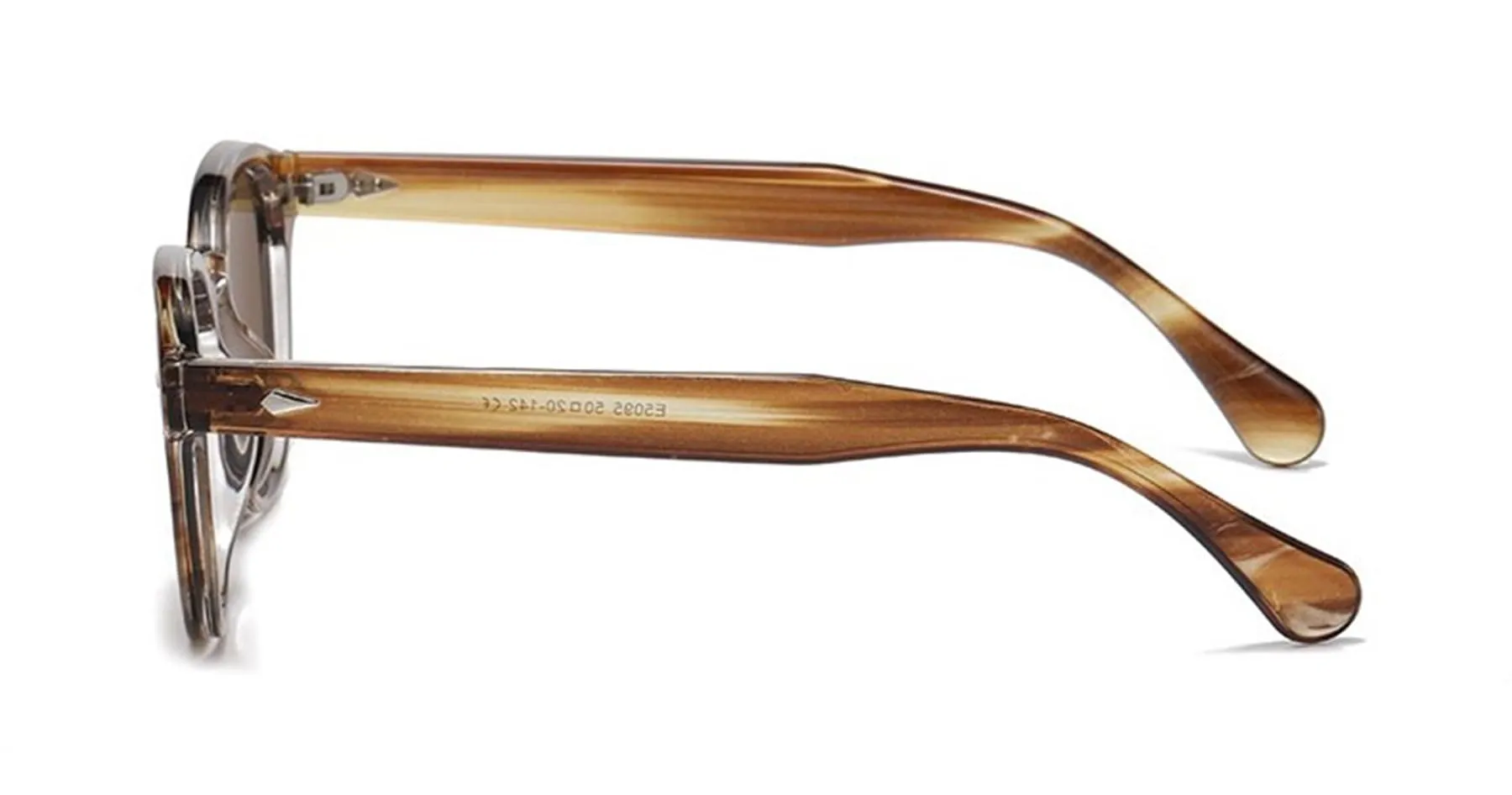 LHSDMOAT Occhiali da sole sportivi vintage anni '70 rotondi UV400 stile Depp TR5095K - immagine 4
