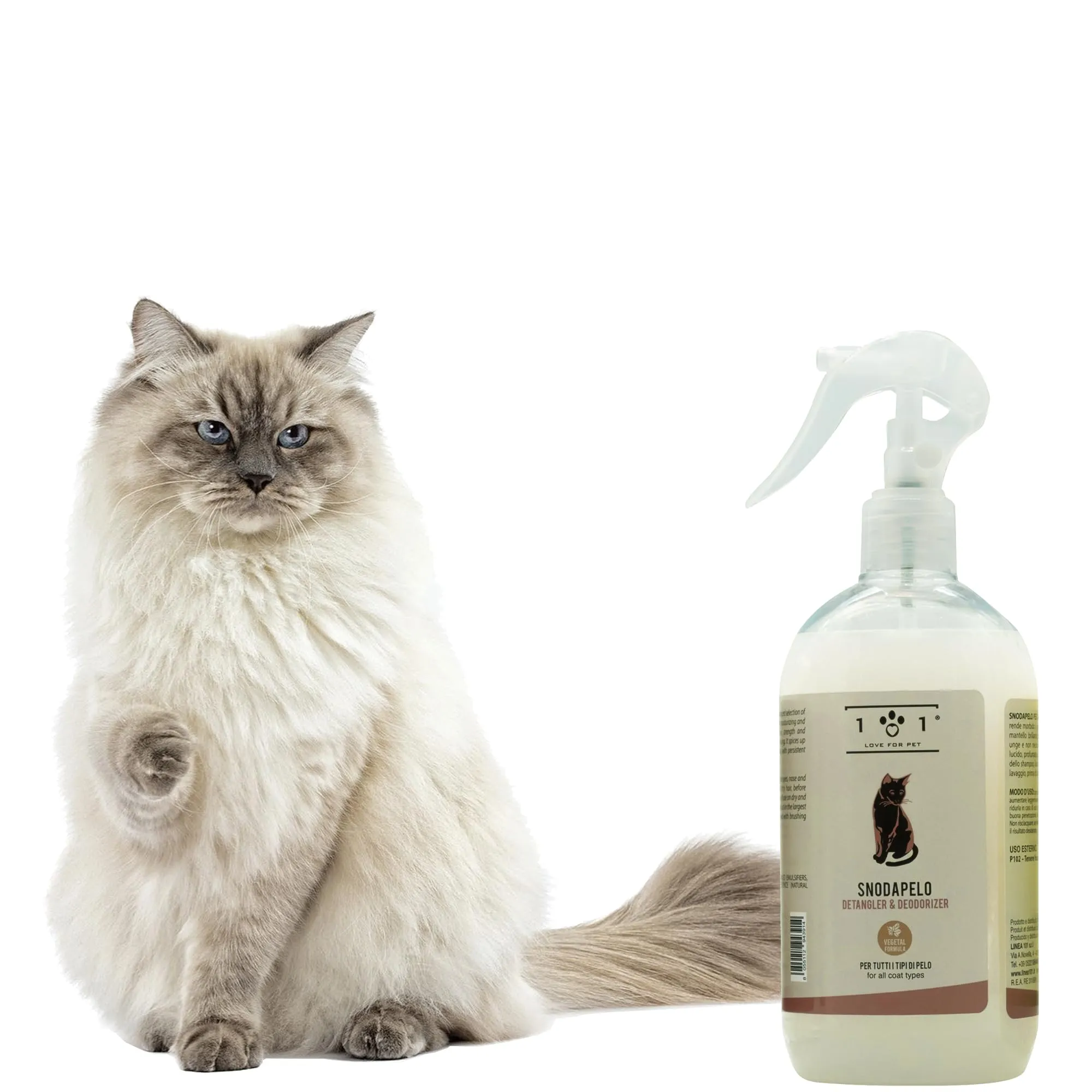 101 love for pet Snodapelo Spray Sciogli Nodi e Districante per Gatti, 500ml - immagine 1