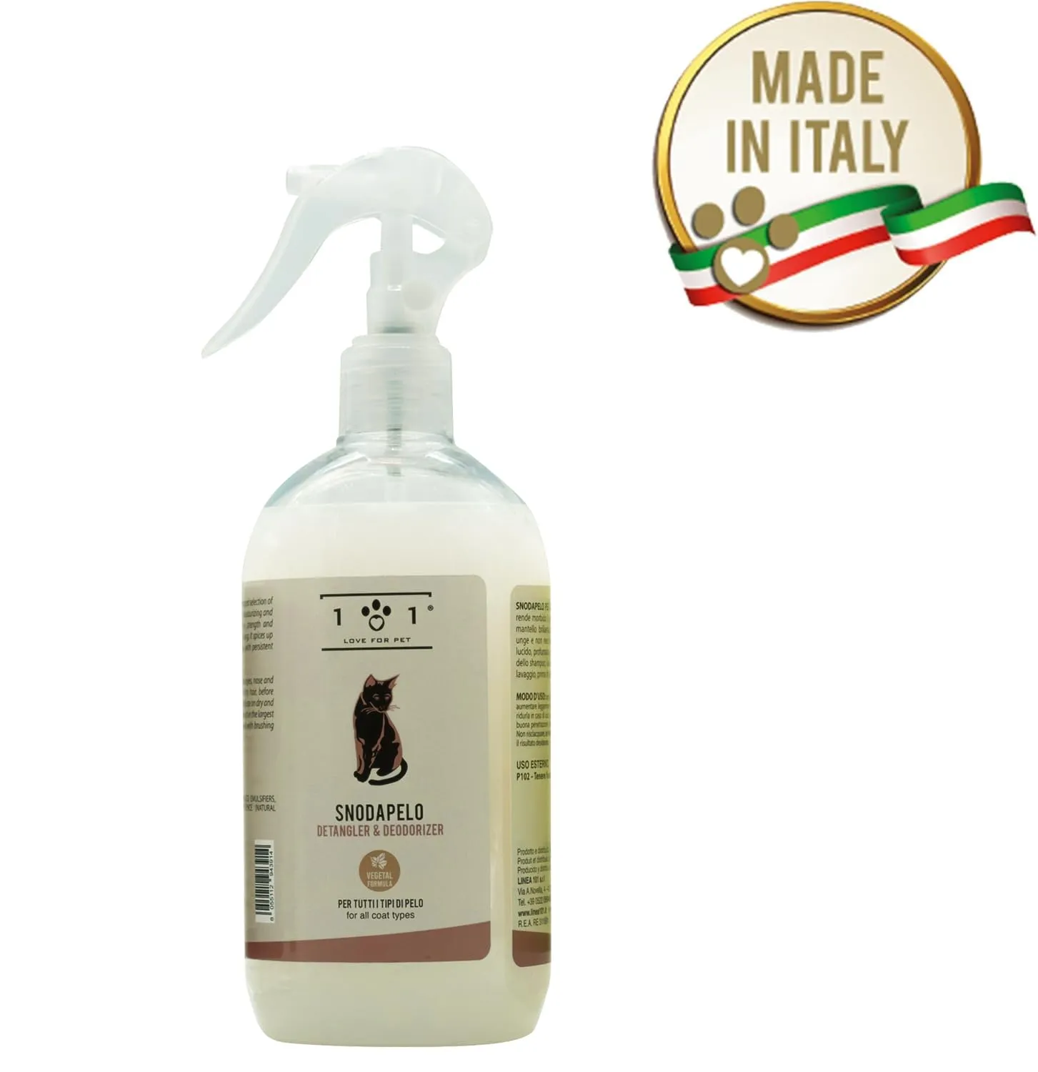 101 love for pet Snodapelo Spray Sciogli Nodi e Districante per Gatti, 500ml - immagine 2