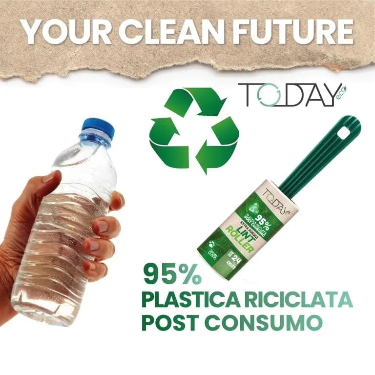 Today Eco Rullo Levapelucchi 28 Rotoli, 2 Manici e Cover - immagine 7