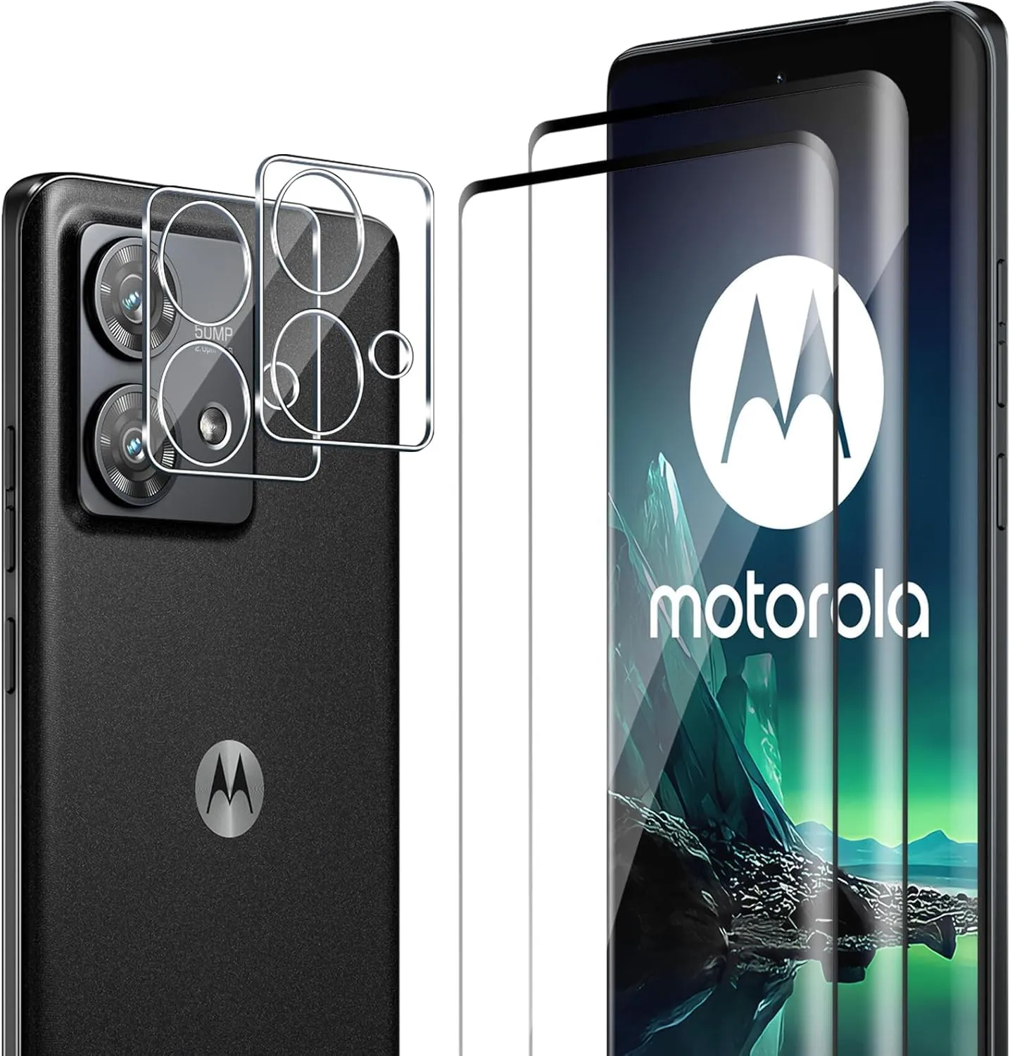 ELYCO Vetro Temperato per Motorola Moto Edge 40 Neo, 2+2 Pezzi - immagine 1