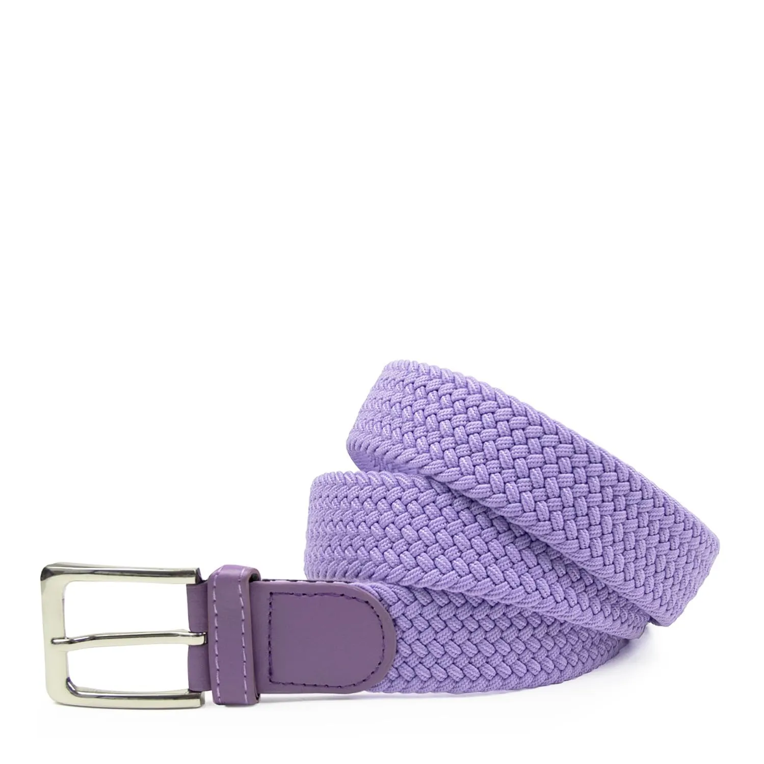 Glamexx24 Cintura Elastica Intrecciata Unisex Regolabile Senza Fori, 3,5 cm, Viola, Taglia 90 - immagine 3