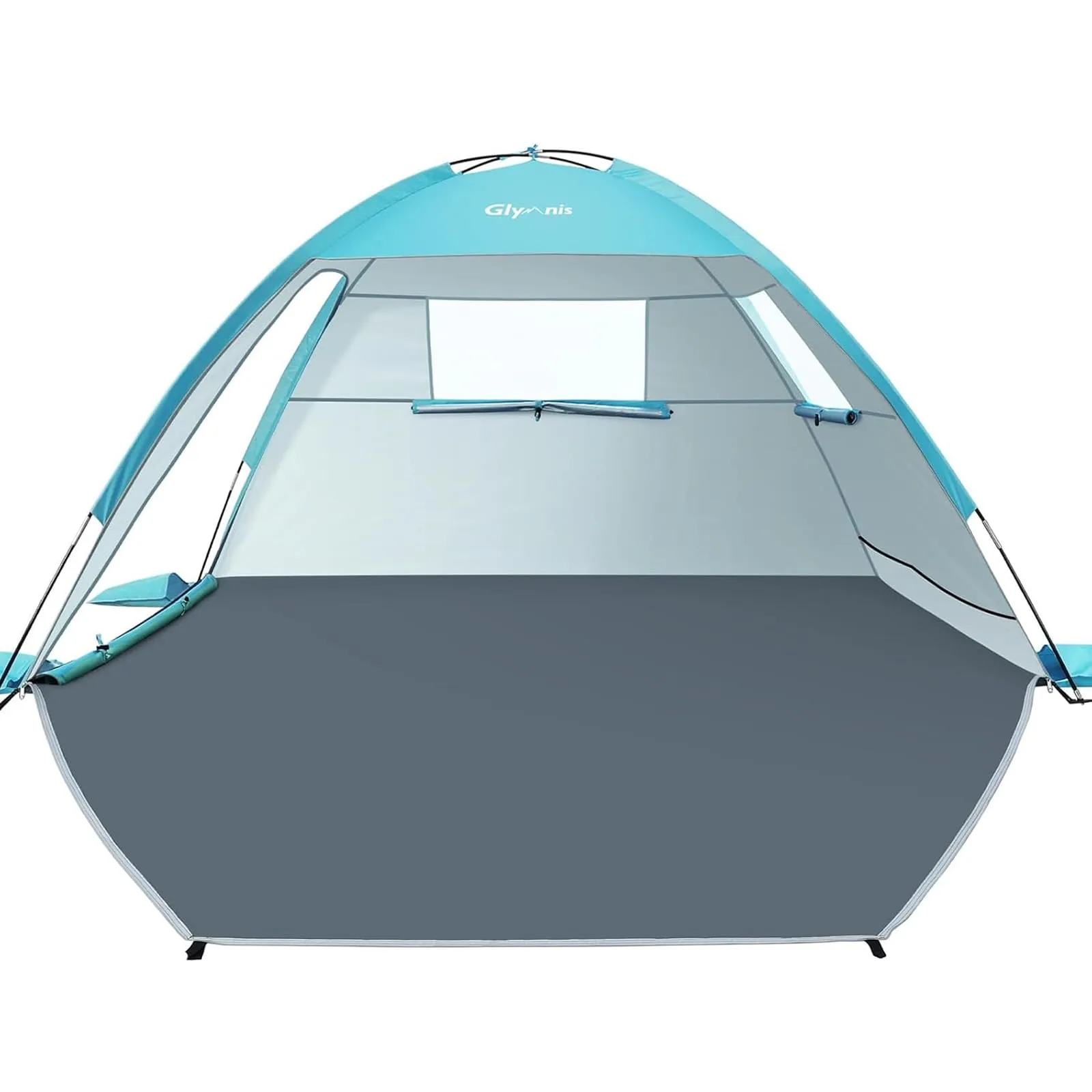 Glymnis Tenda da Spiaggia Portatile con Cerniera, UPF 50+, 2-4 Persone, BT-SD01 - immagine 4