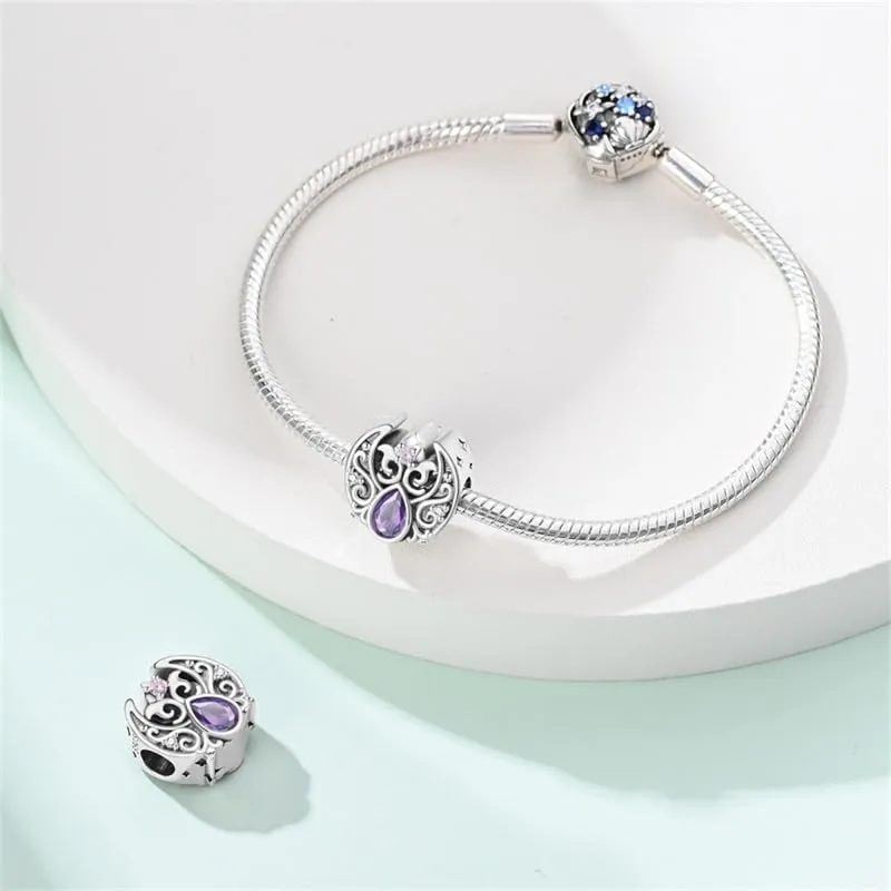 Pandach Bead Charm Ciondolo Argento Sterling 925 con Cubic Zirconia per Braccialetti e Collane Europei - immagine 3