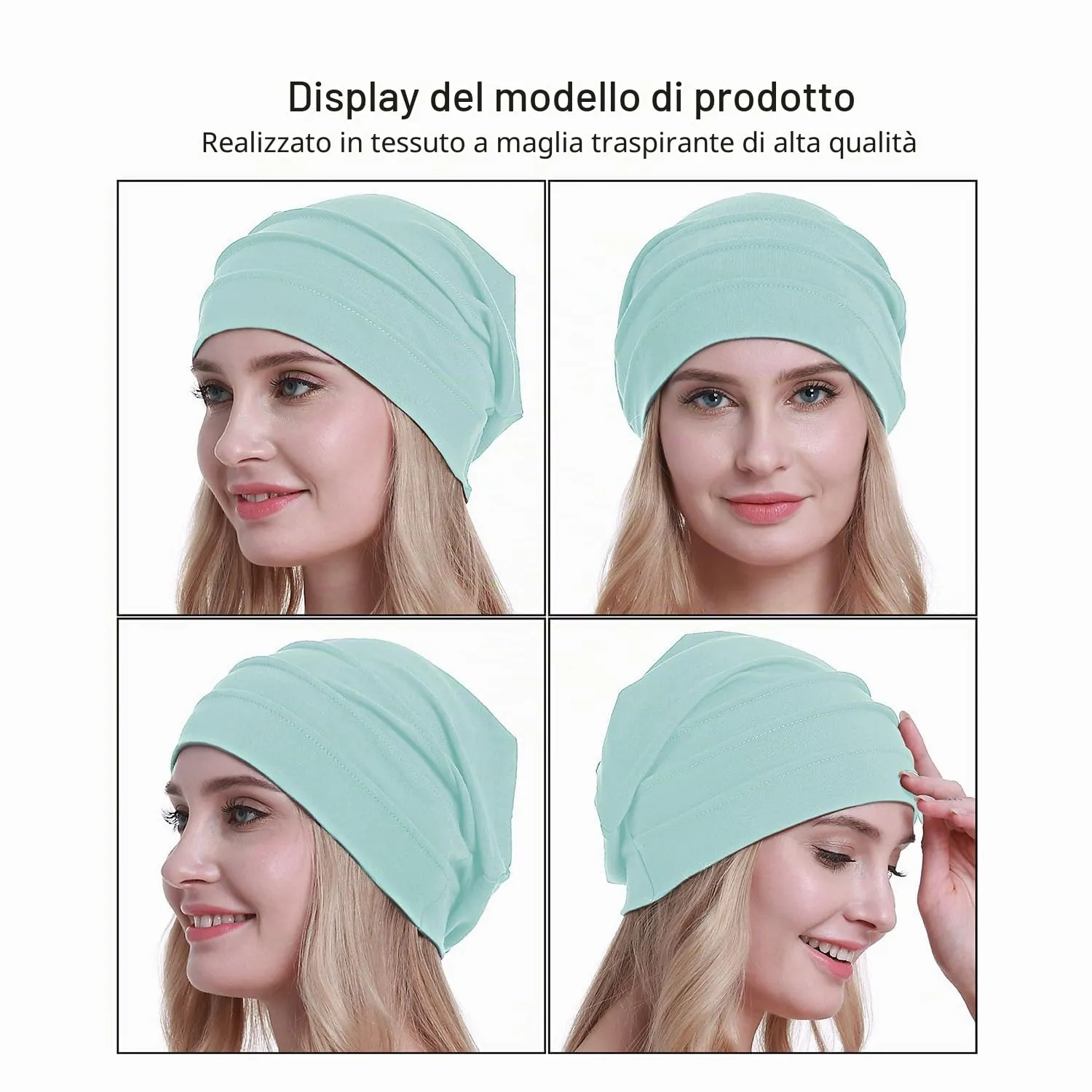 osvyo Copricapo in cotone per chemioterapia e perdita di capelli, Taglia unica - immagine 2