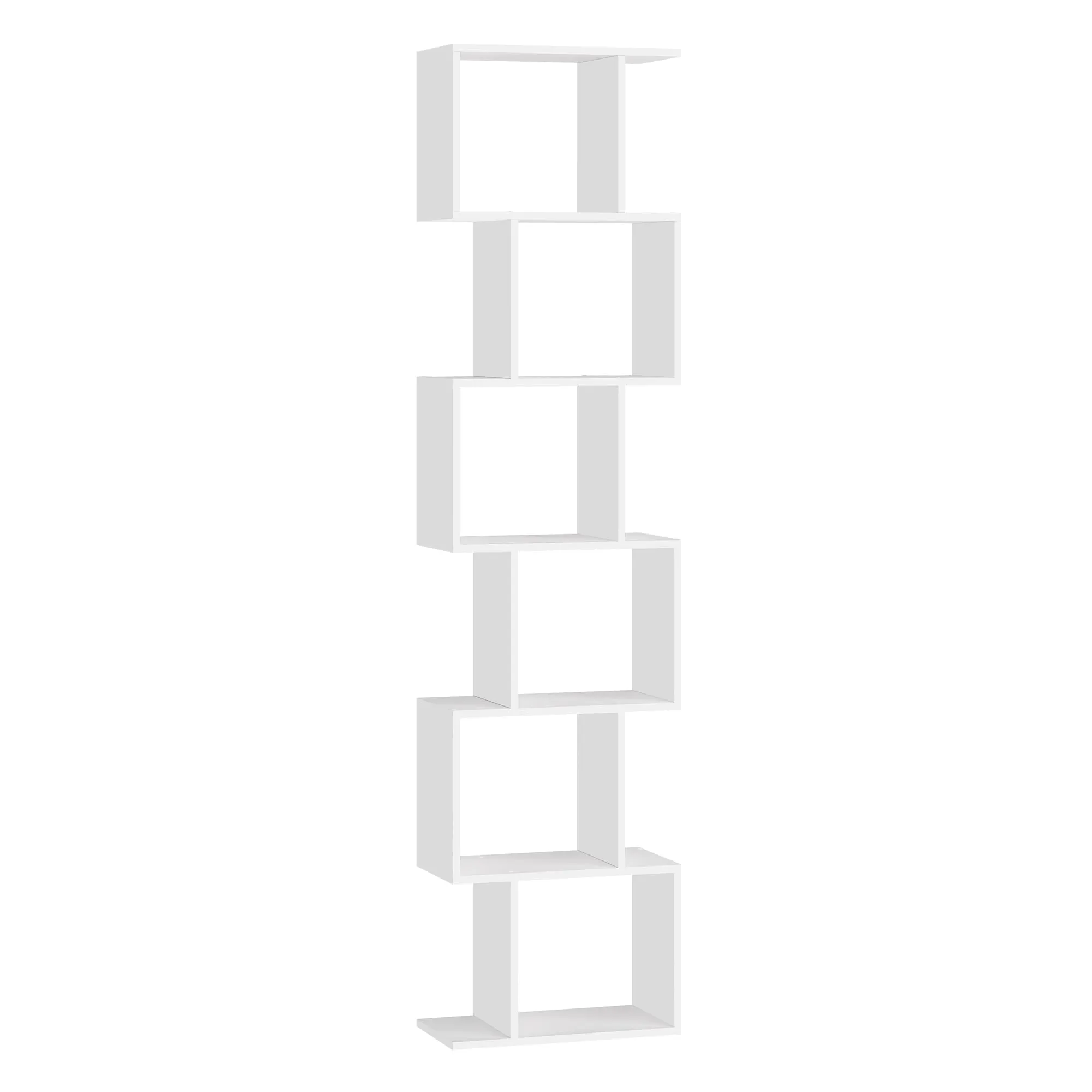 VASAGLE CUSTOS Libreria a 6 Ripiani, 24 x 40 x 191 cm, Bianco Opaco LBC461W01 - immagine 1