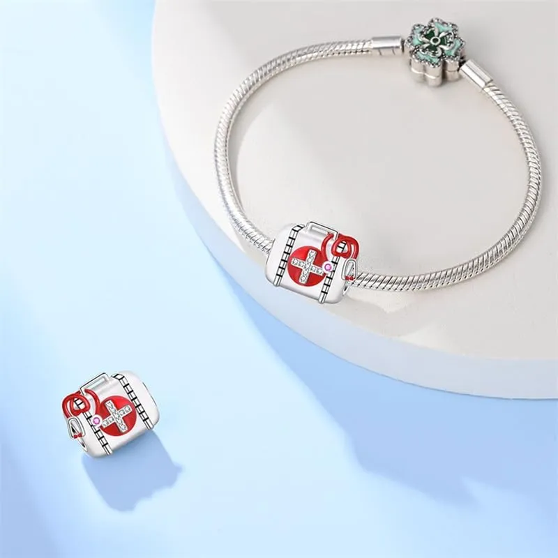 Pandach Bead Charm Ciondolo Argento Sterling 925 con Cubic Zirconia per Braccialetti e Collane Europei - immagine 3