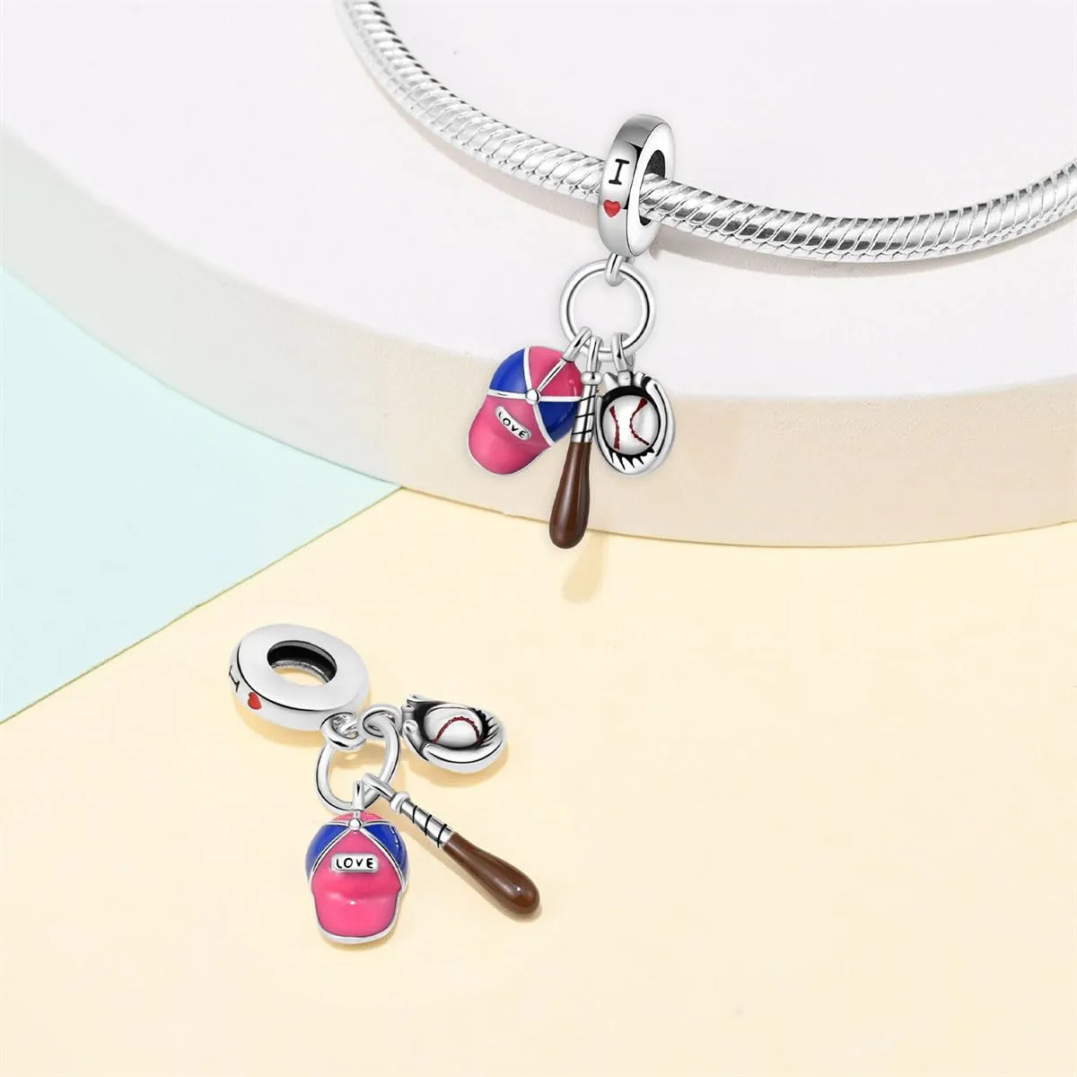 Pandach Ciondolo Argento Sterling 925 con Cubic Zirconia per Braccialetti e Collane Europei - immagine 2